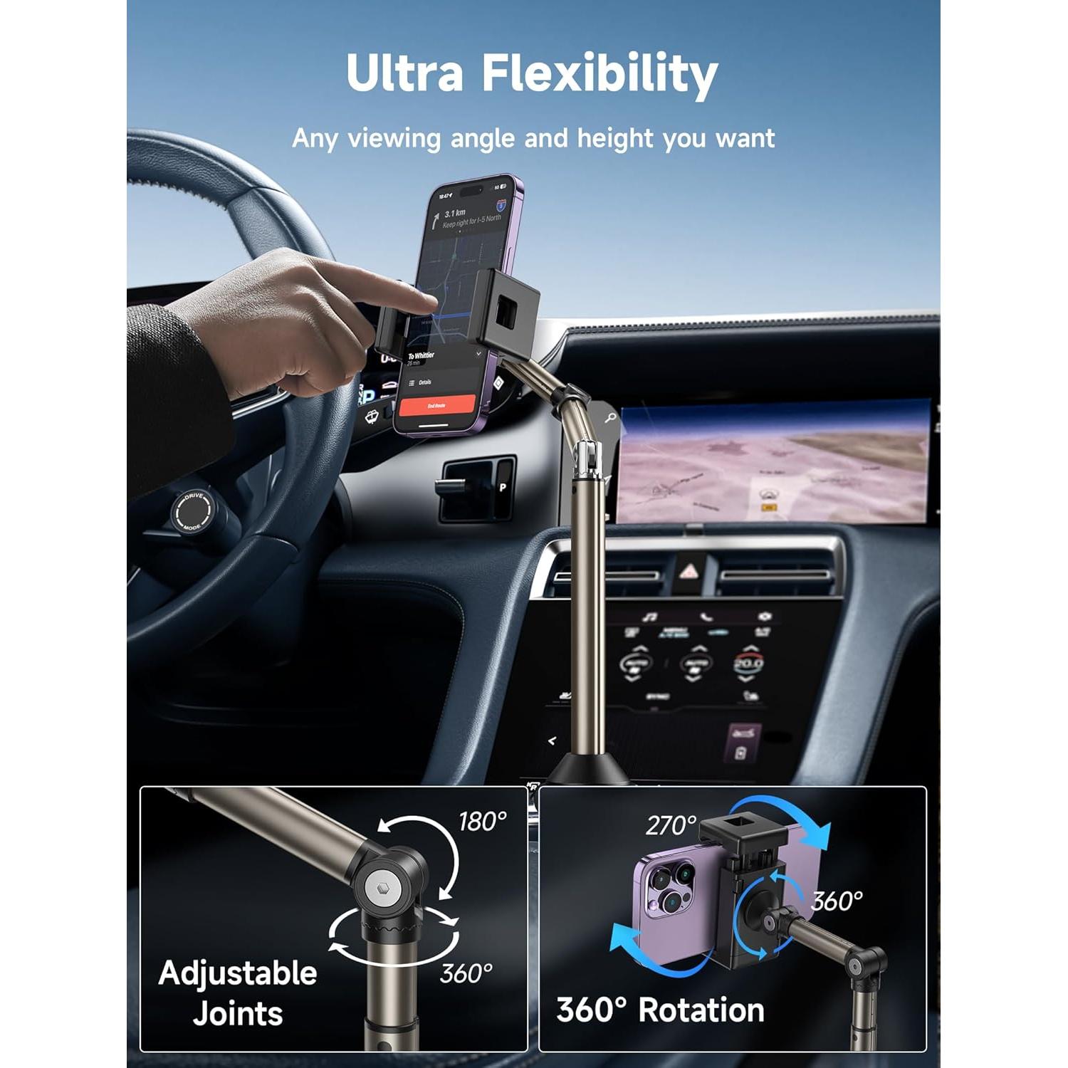 Soporte para teléfono JSAUX SP0210 para portavasos ajustable