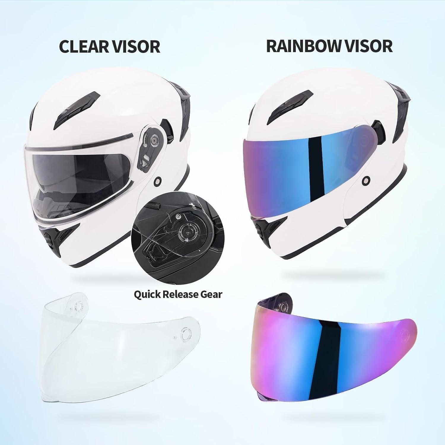 Casco Modular JQF Gear FF808 Doble Visor Abatible L