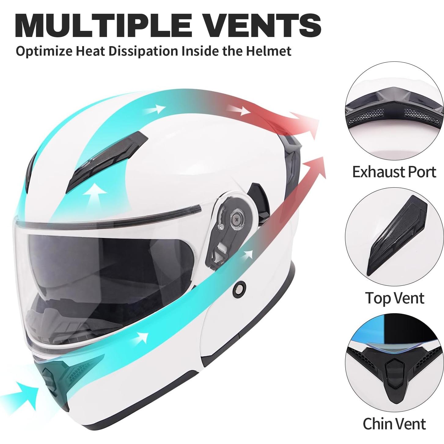 Casco Modular JQF Gear FF808 Doble Visor Abatible L