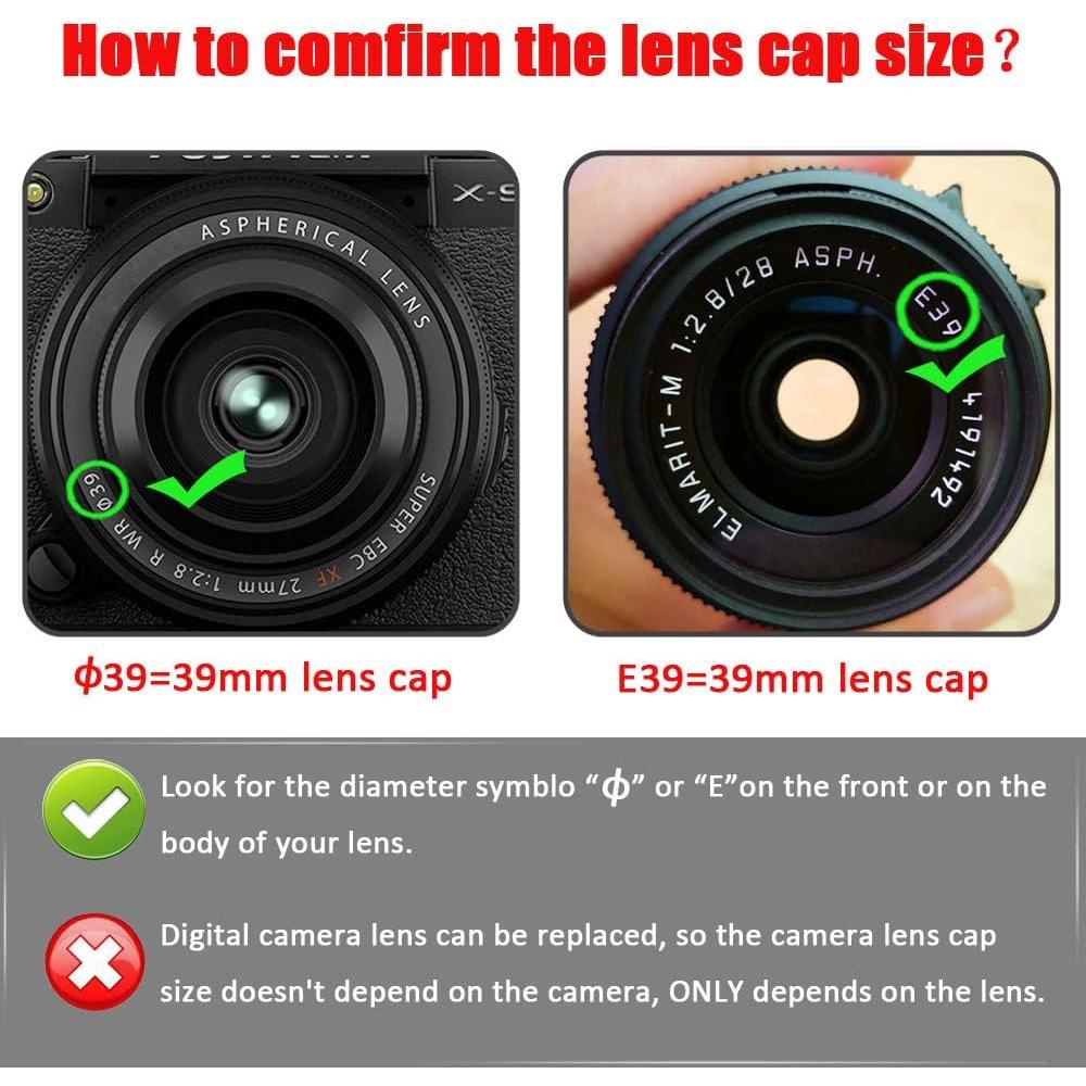 Tapa de lente 39mm Fire Rock para Leica y Fujinon - 2 paquetes