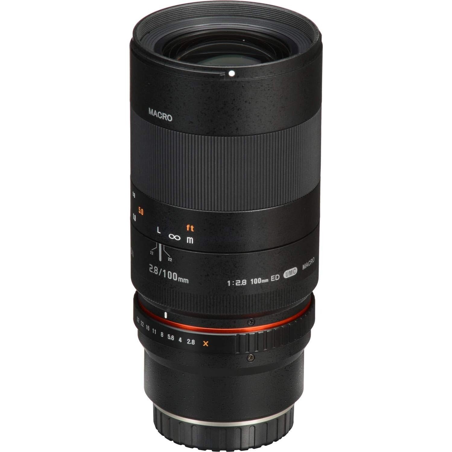 Lente Macro Rokinon 100mm f/2.8 para Fujifilm X - Kit Accesorios