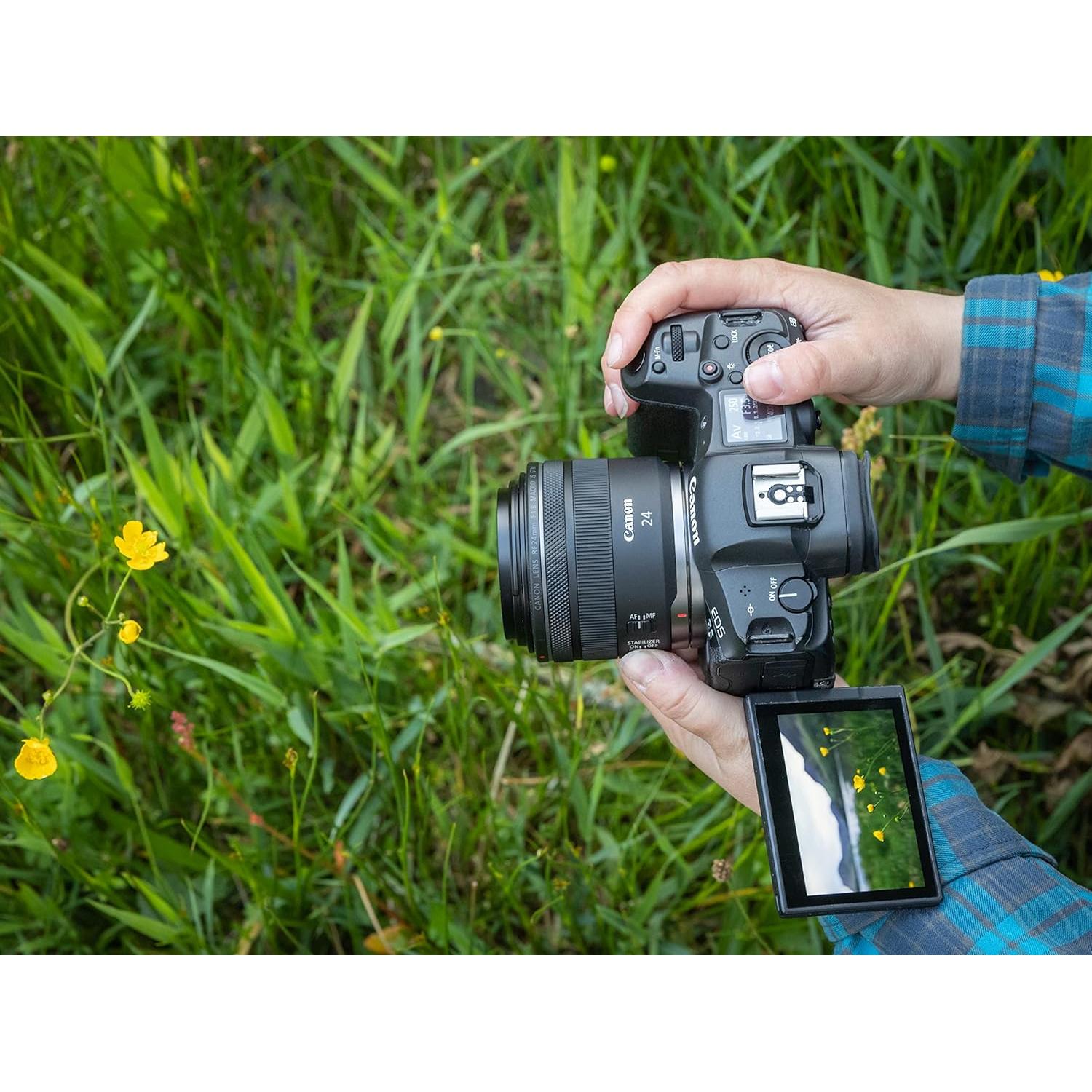 Lente Canon RF 24mm F1.8 Macro IS STM - 269g