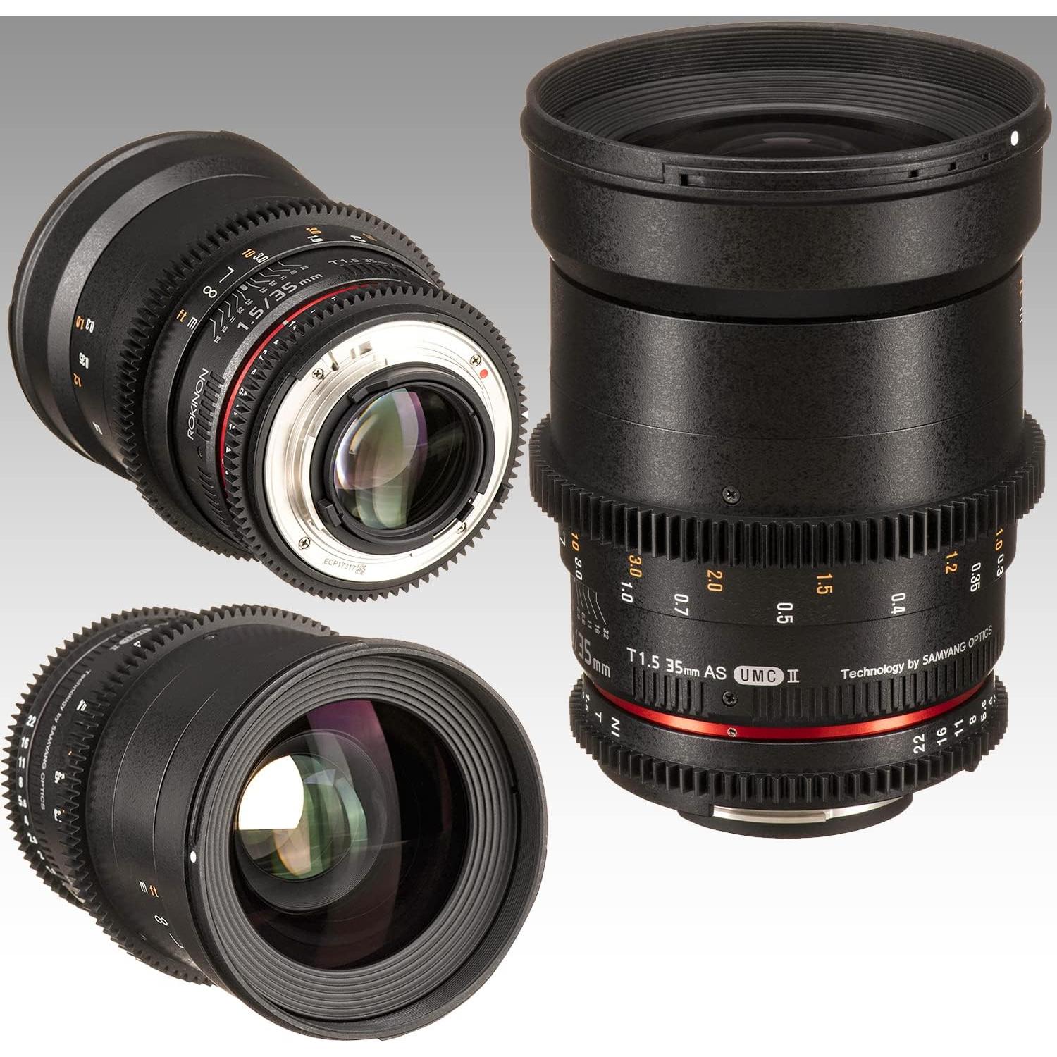 Lente Cine Rokinon 35mm T1.5 Ultimaxx + Kit de Filtros 14 Pzs