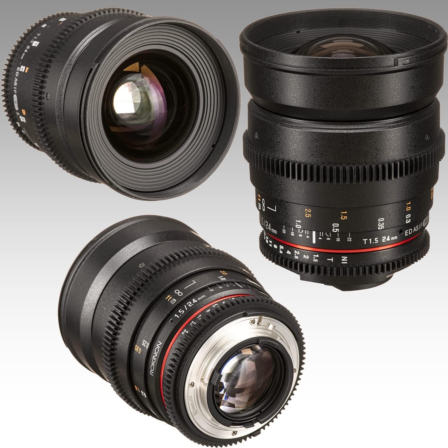 Lente Cine DS T1.5 24mm Ultimaxx con Accesorios