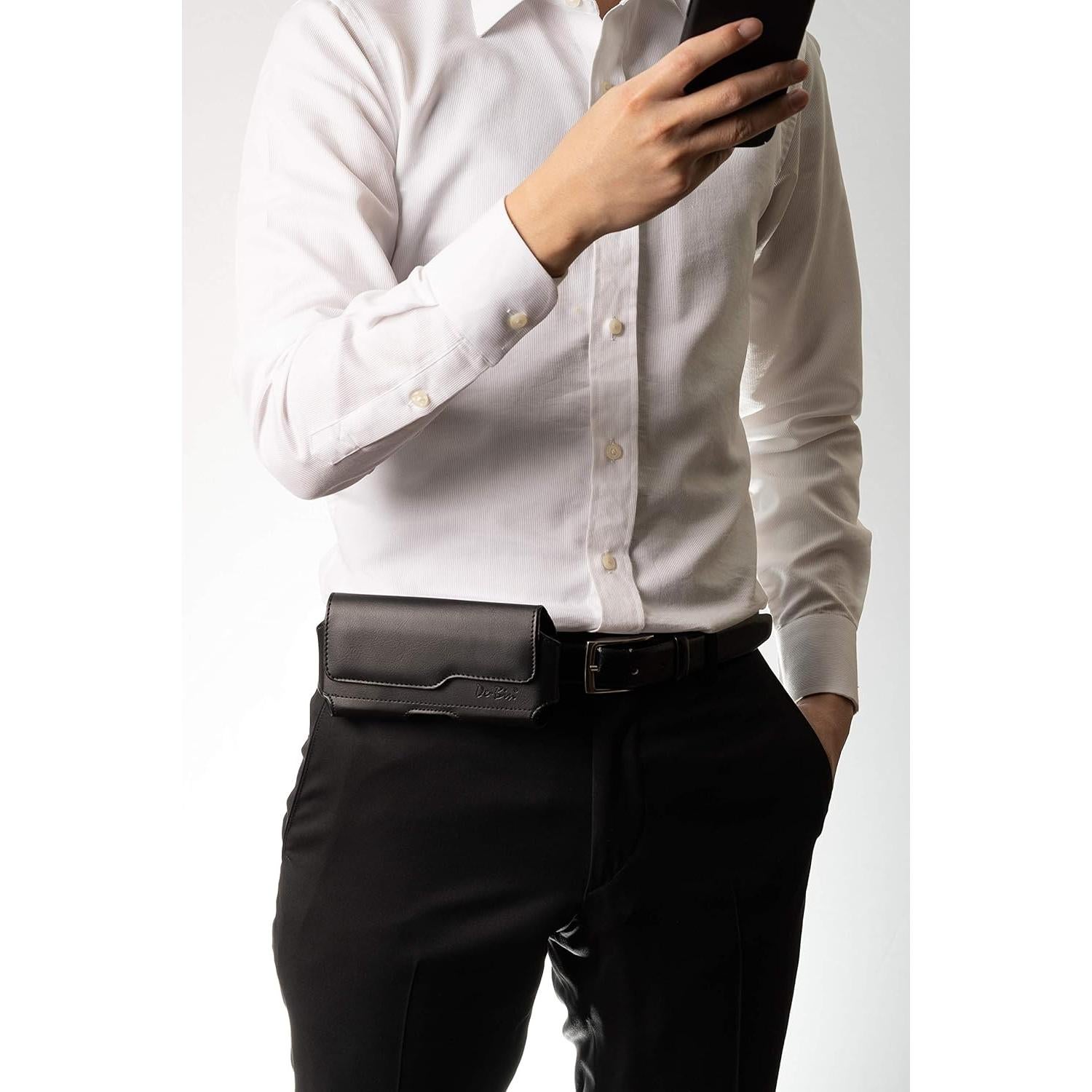 Funda DeBin para Samsung Galaxy S24 S23 S22 con Clip Negro