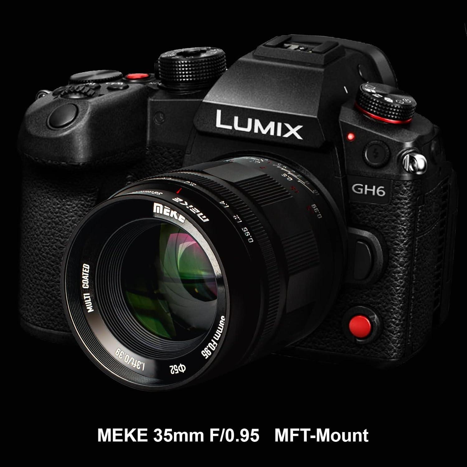 Lente Meike 35mm f/0.95 Manual M43 para Olympus y Panasonic