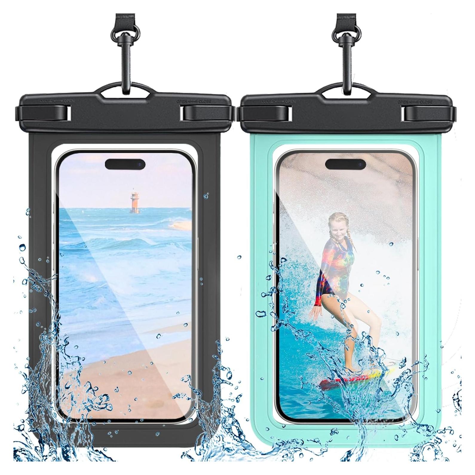 Paquete de 2 Fundas Impermeables DNNBAO para Teléfono IPX8