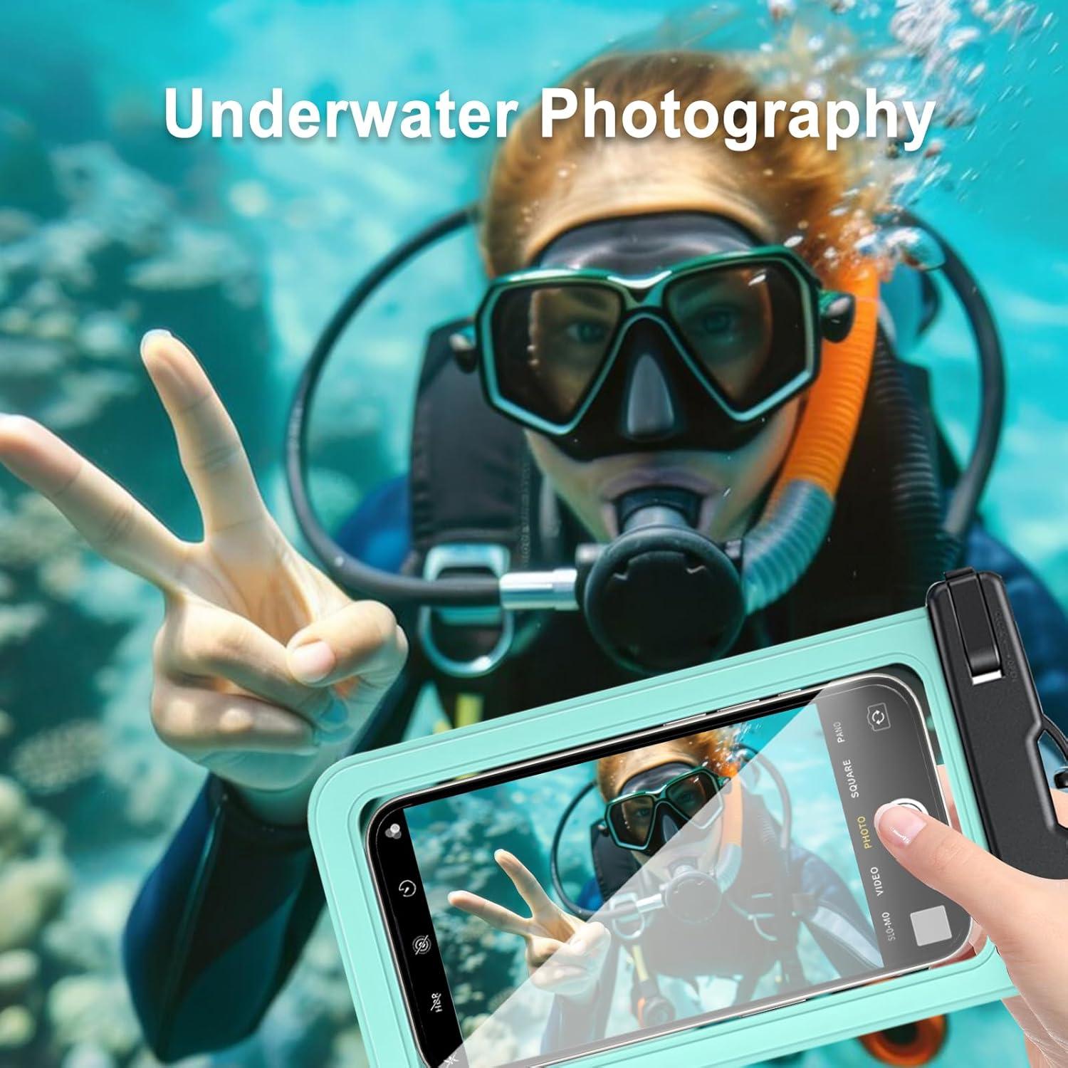 Paquete de 2 Fundas Impermeables DNNBAO para Teléfono IPX8