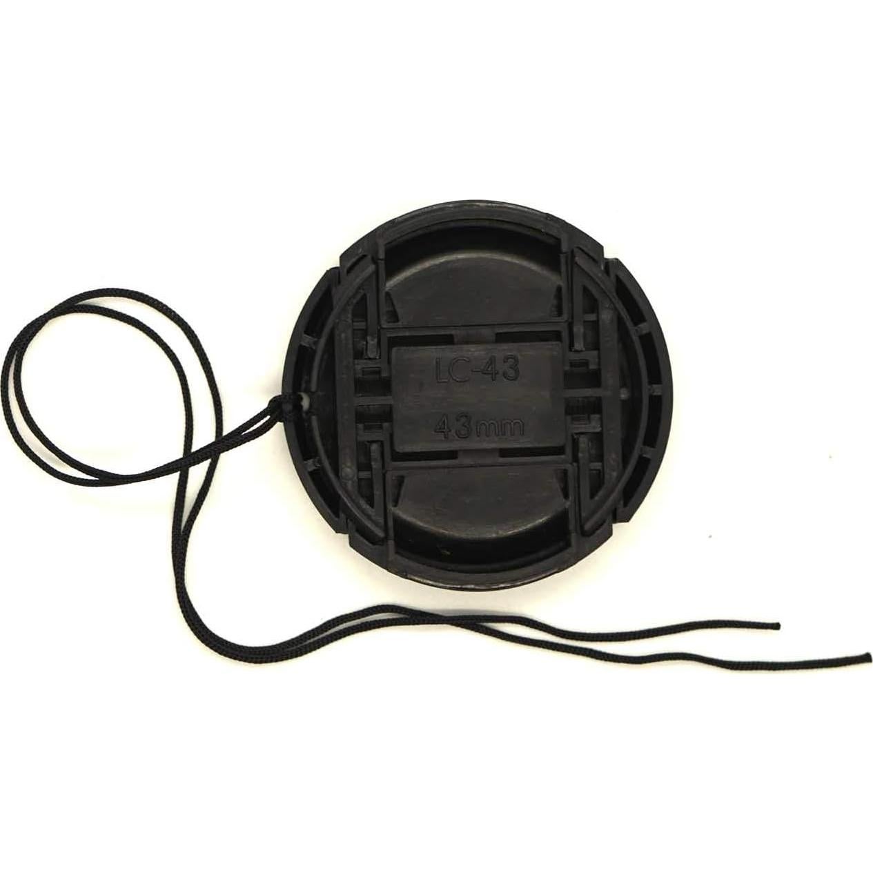 Paquete de 2 tapas de lente de 43mm compatibles Canon y Fujifilm