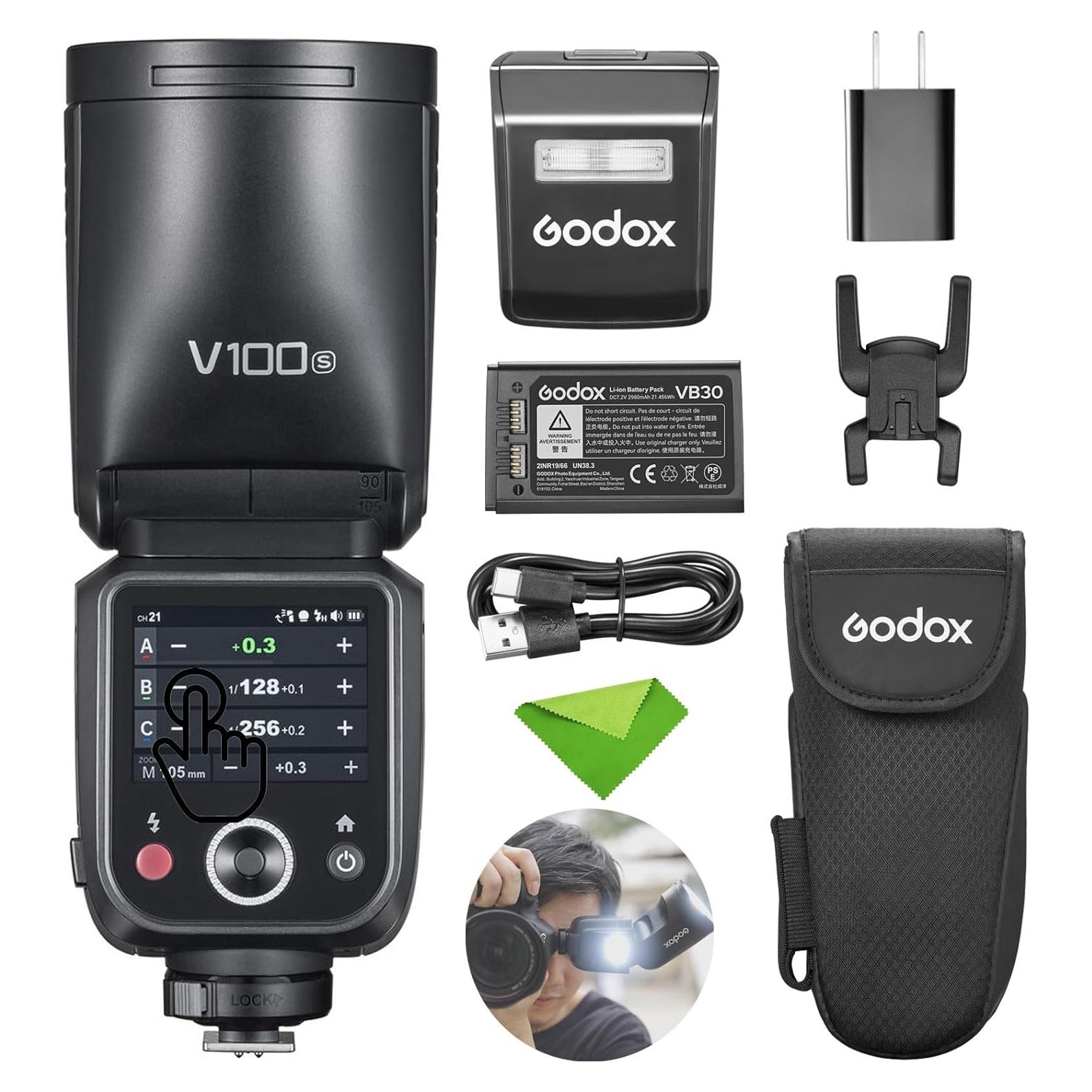 Flash Godox V100S para Sony TTL 100Ws Inalámbrico 2.4G