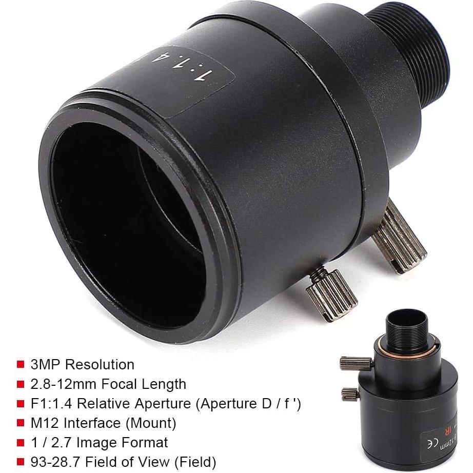 Lente de cámara CCTV Tangxi 2.8-12mm 3MP HD Montaje Manual