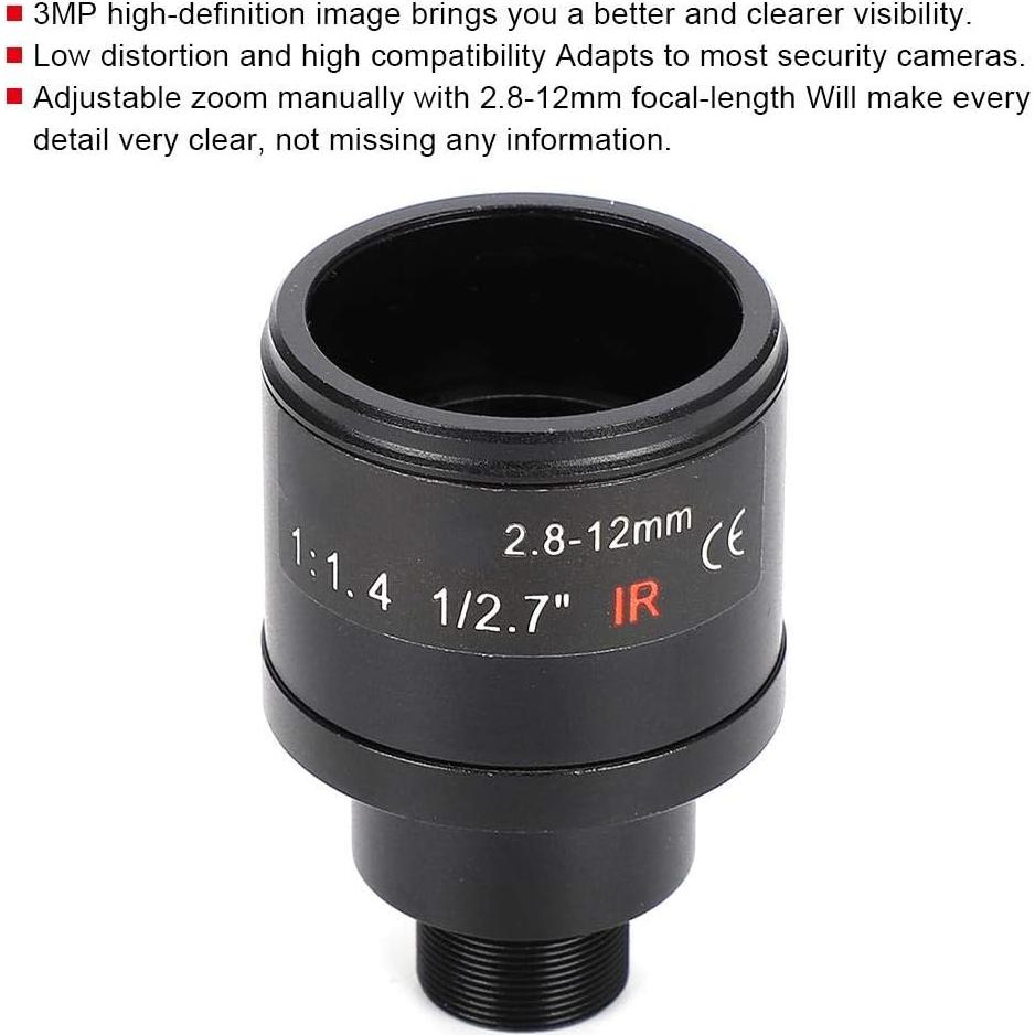 Lente de cámara CCTV Tangxi 2.8-12mm 3MP HD Montaje Manual