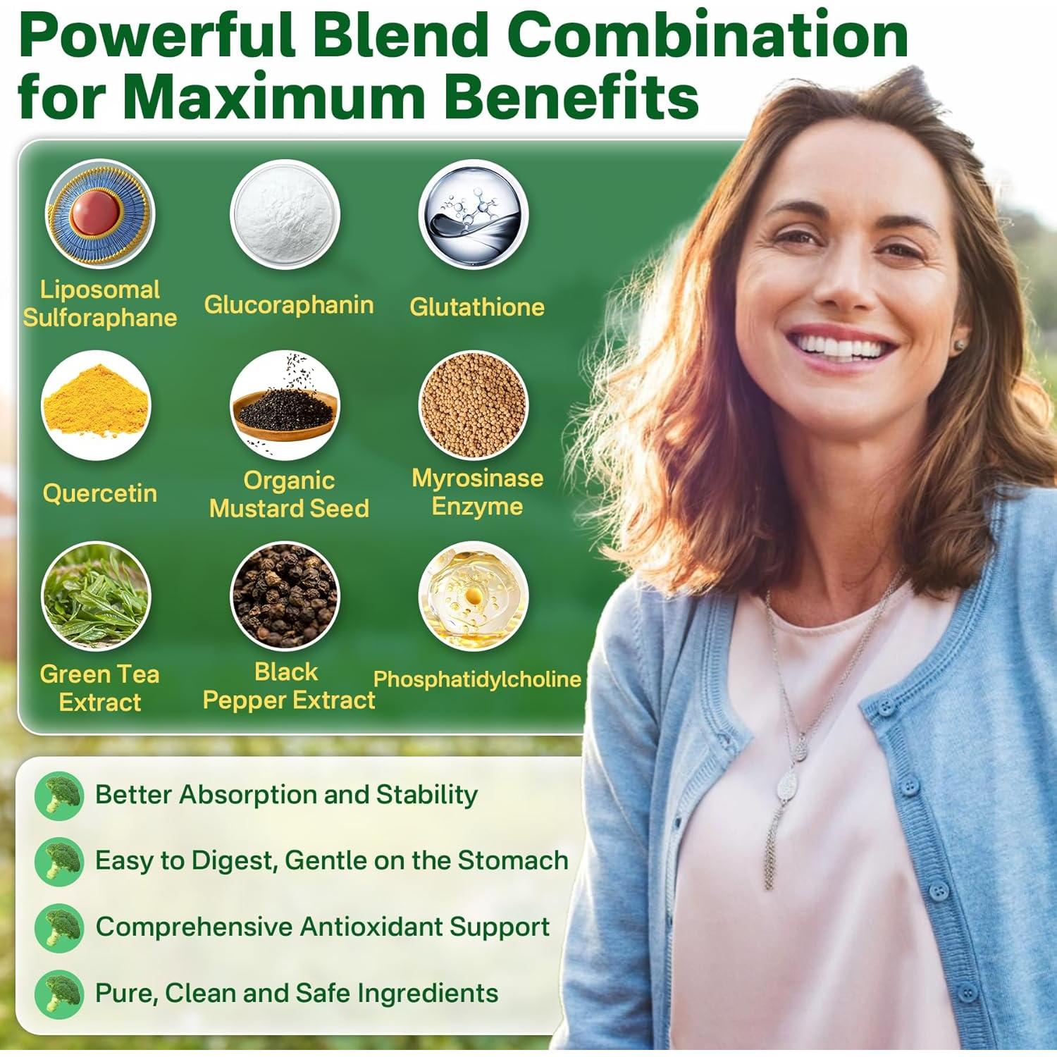 Suplemento de Sulforafano LILICARE 150mg 60 Gomitas Antioxidantes