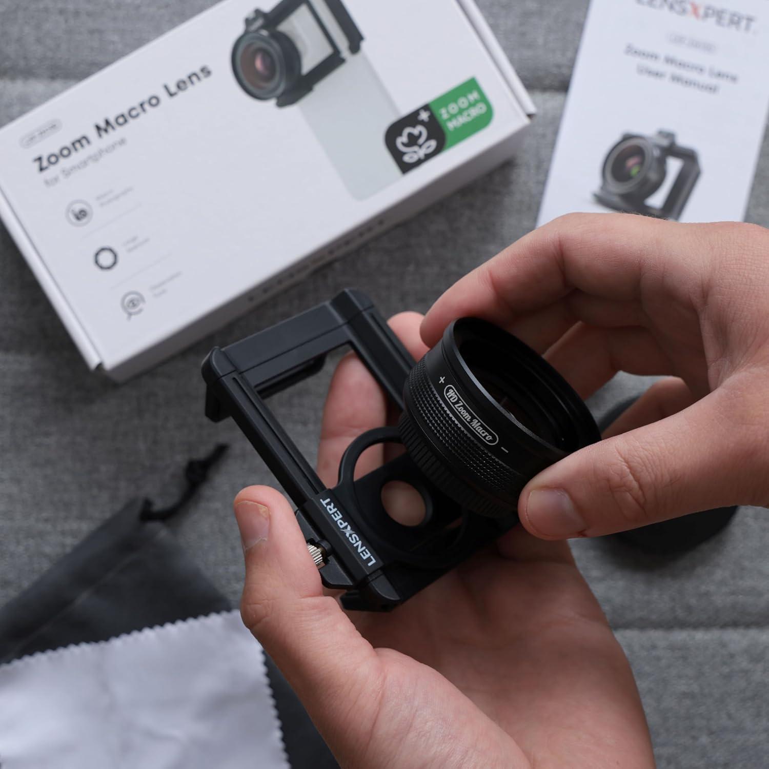 Kit de Lente Macro 10X-20X LensXpert para Smartphone