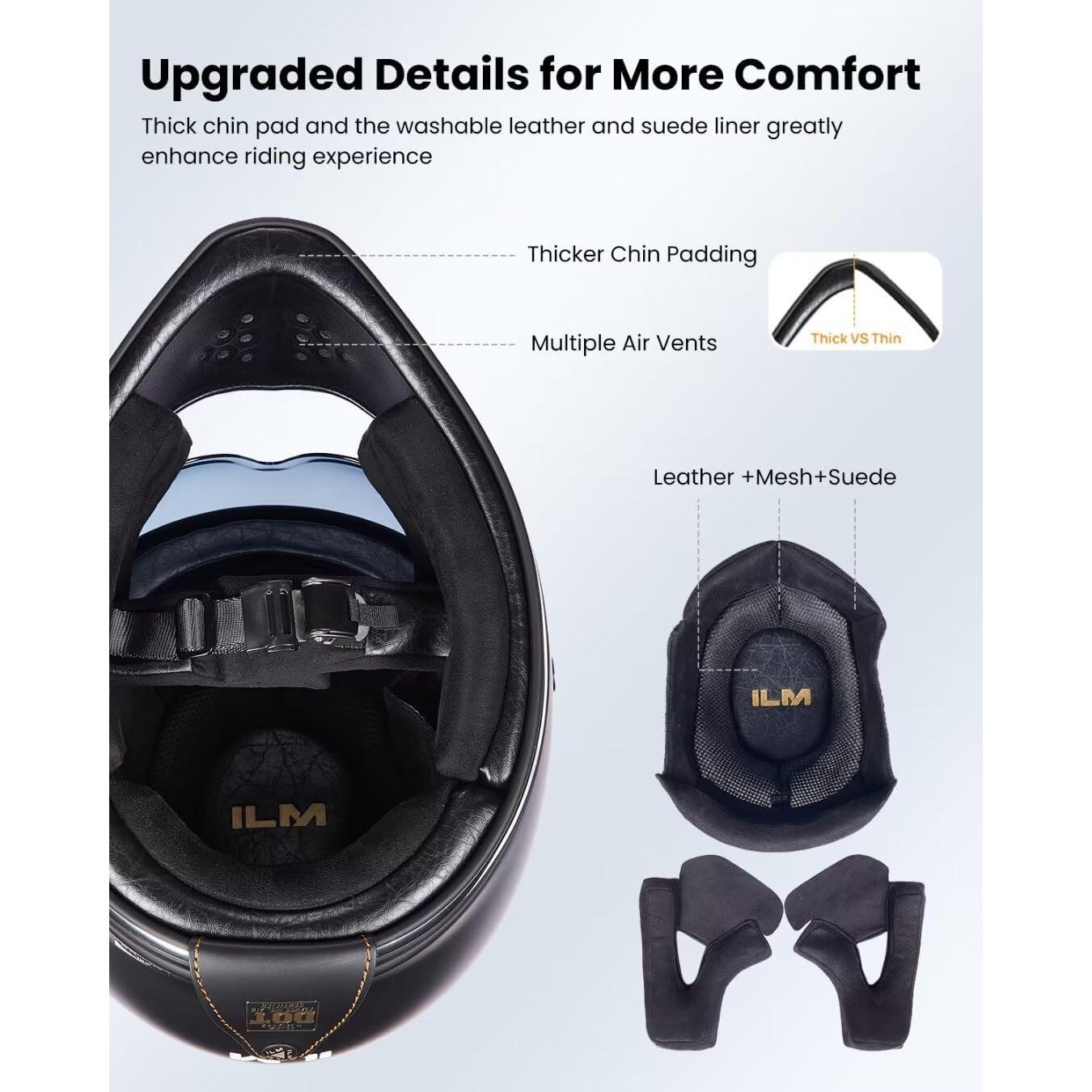 Casco Integral ILM Z502 Gris Héroe para Motocicleta S