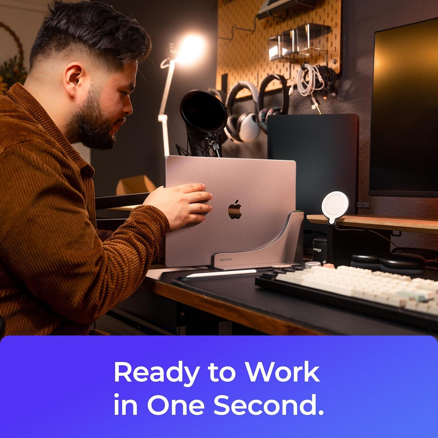 Dock Ascrono para MacBook Air 13" - Conexión Dual Thunderbolt