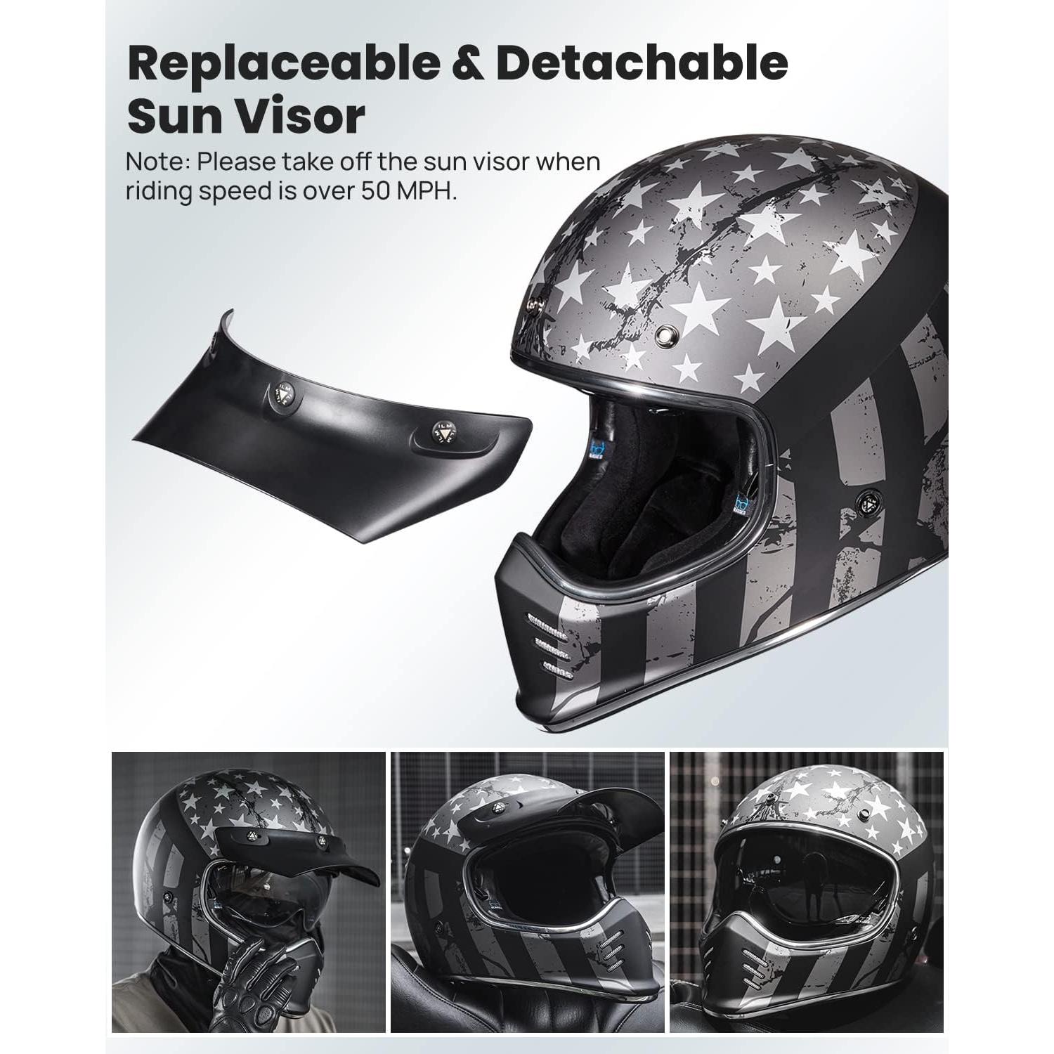 Casco Integral ILM Z502 Bandera Patriótica XXL