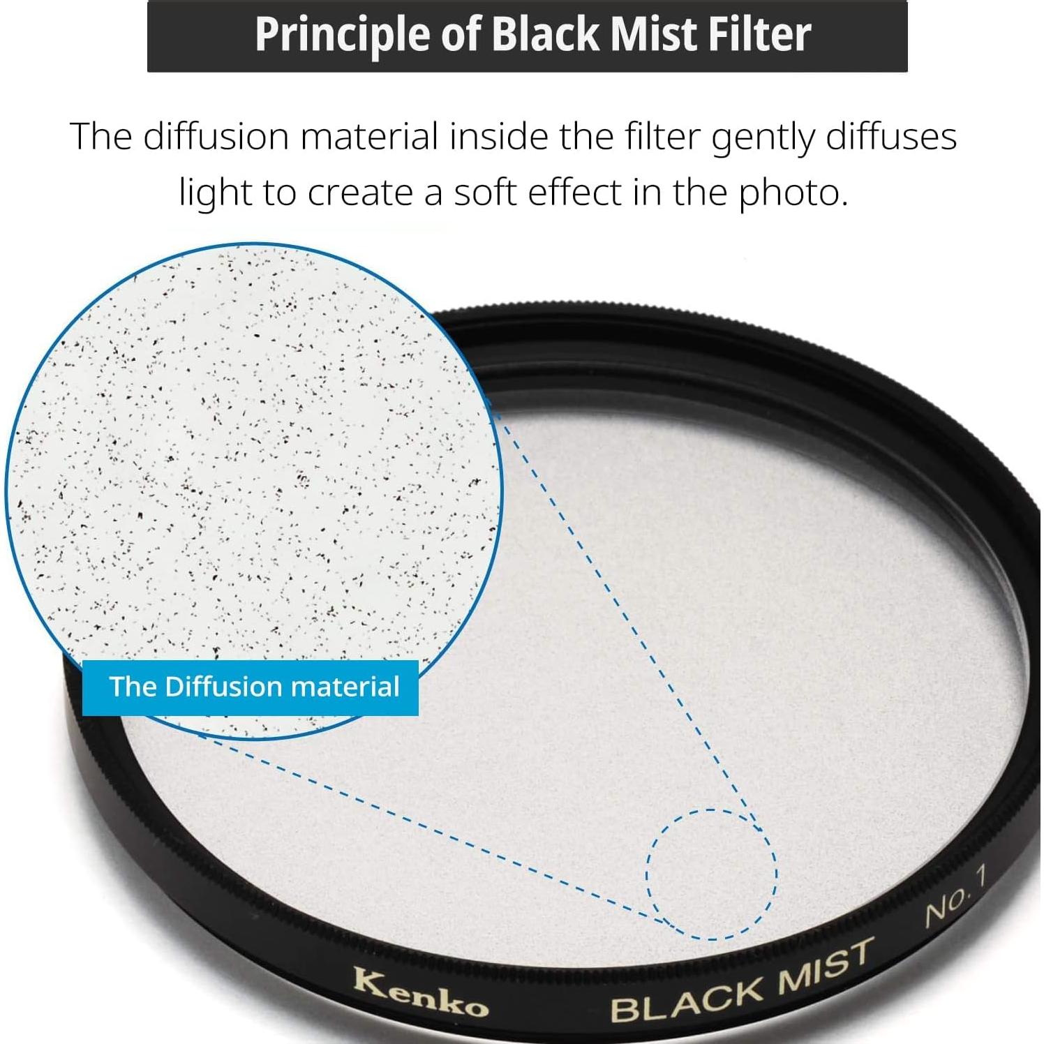 Filtro Suave Kenko Black Mist No.1 67mm para Retrato y Video