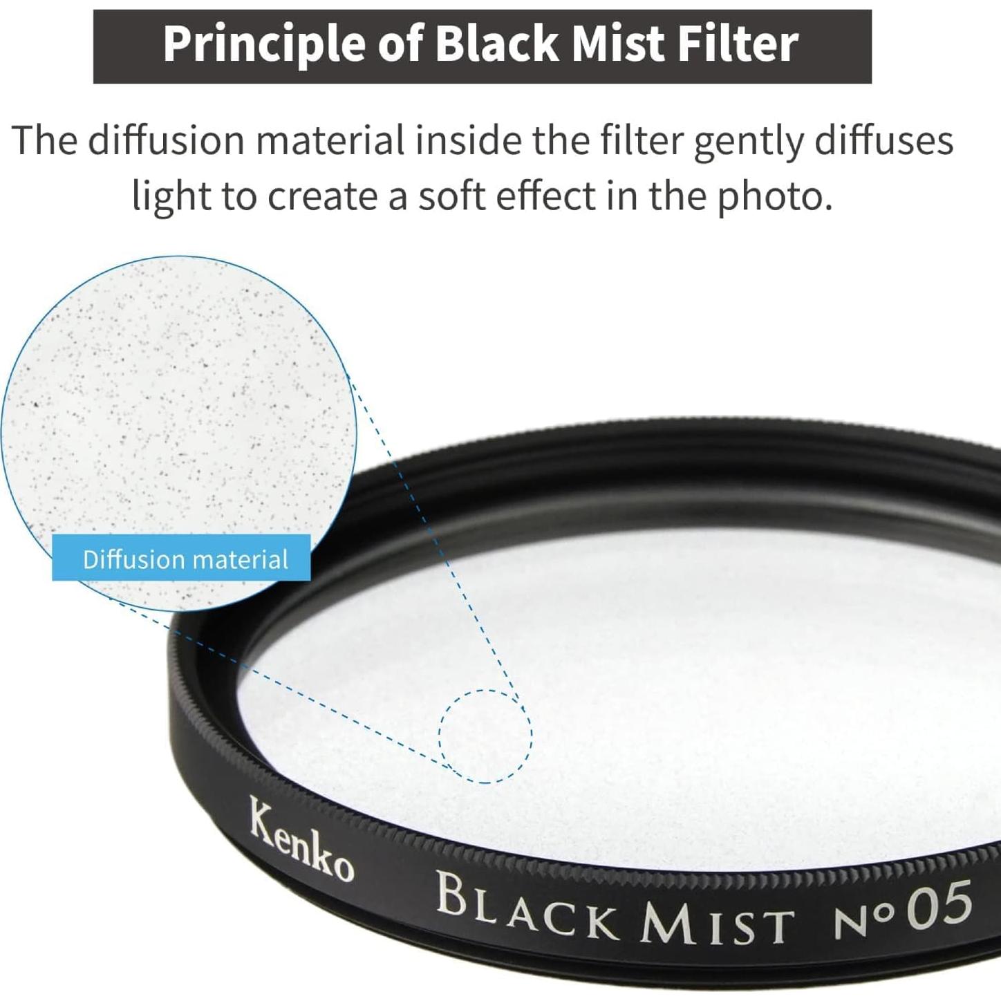 Filtro Suave Kenko Black Mist No.05 49mm para Retratos y Video