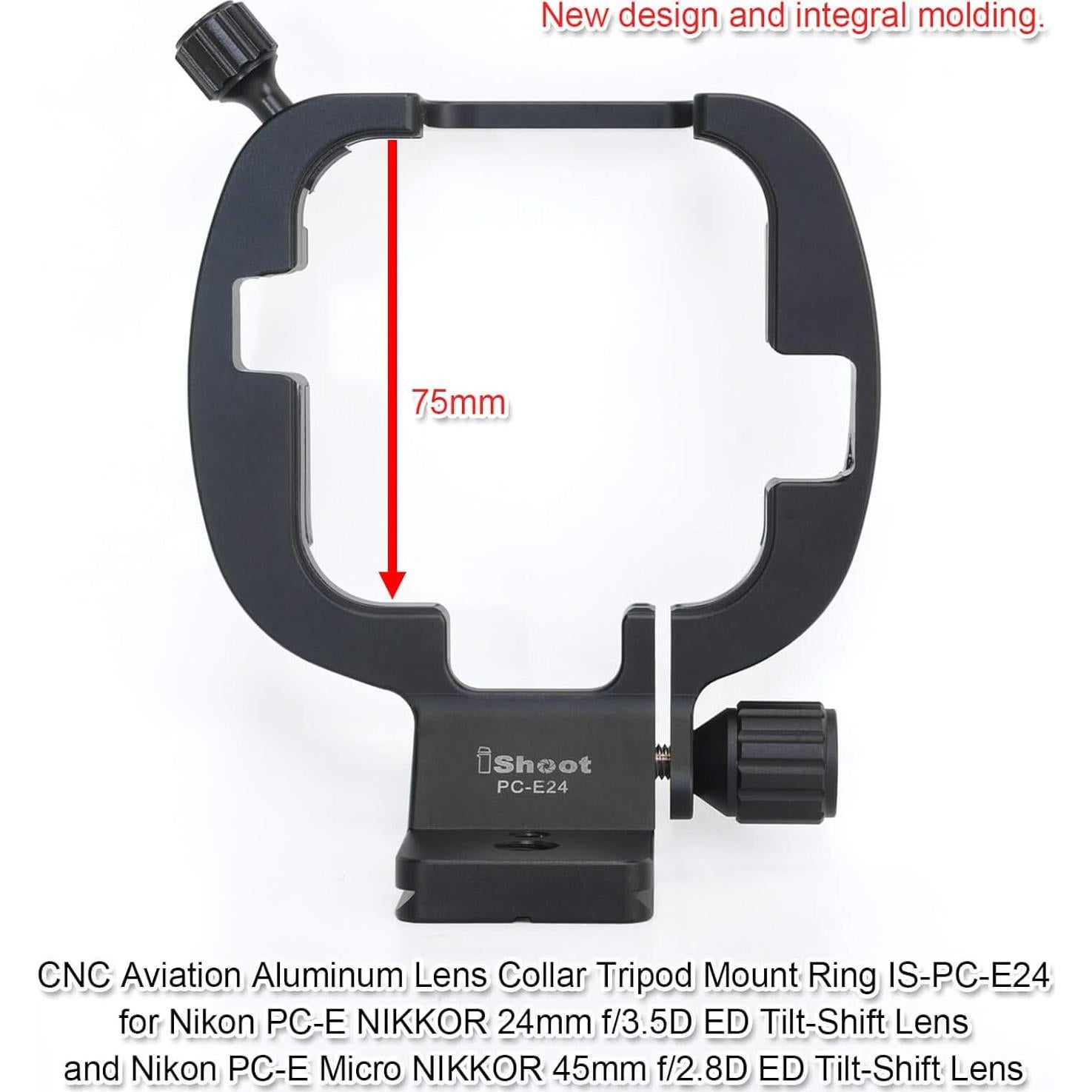 Anillo de Montaje en Trípode iShoot para Nikon PC-E 24mm y 45mm