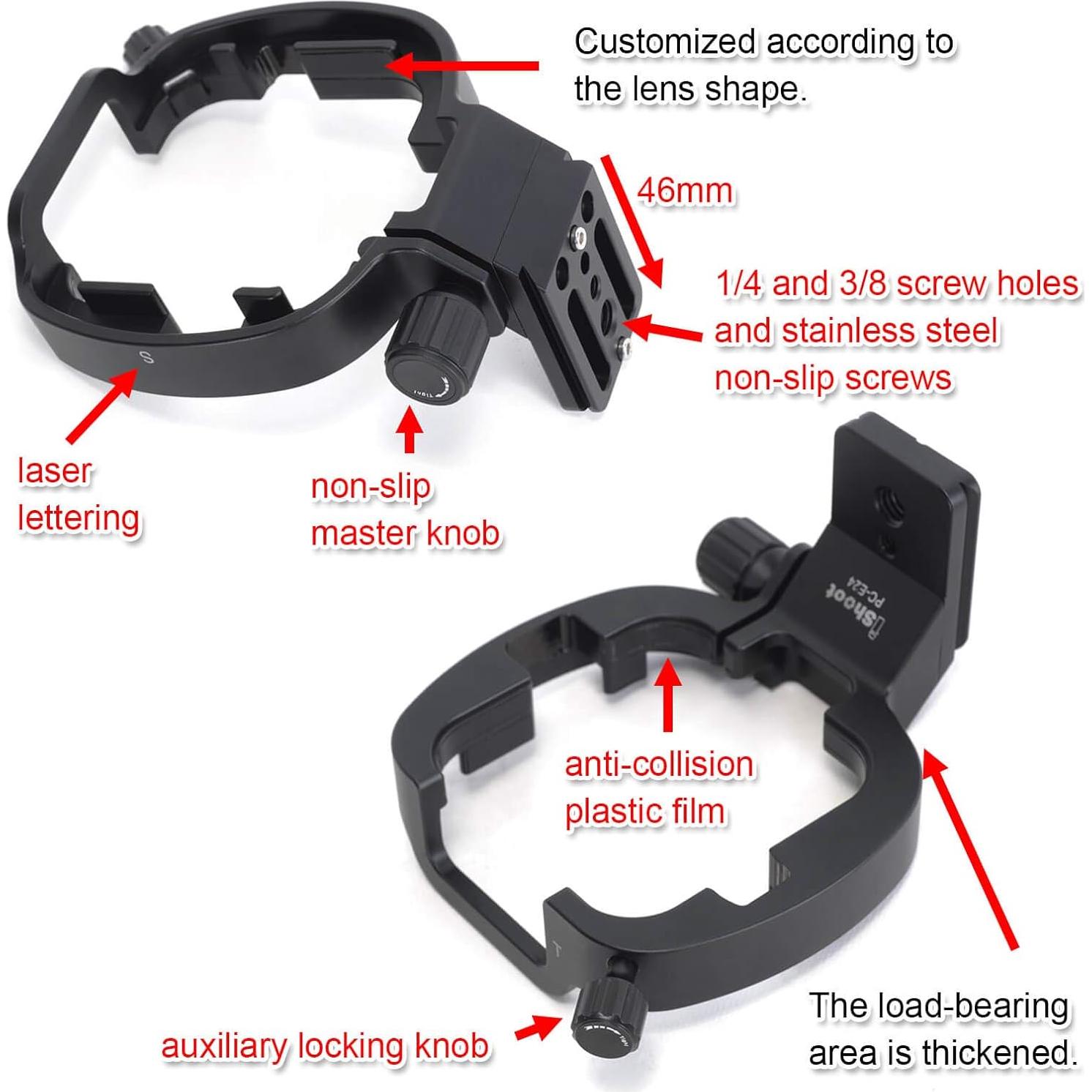 Anillo de Montaje en Trípode iShoot para Nikon PC-E 24mm y 45mm