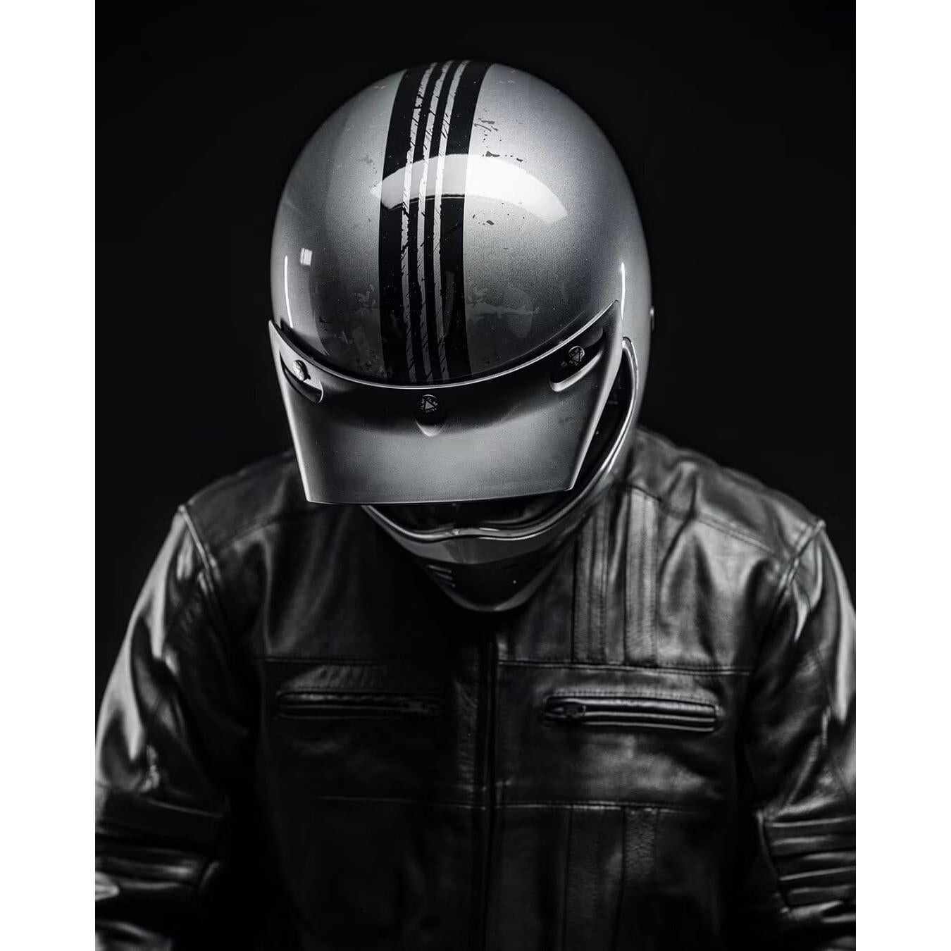 Casco Integral ILM Z502 Gris Hero XL para Motocicleta
