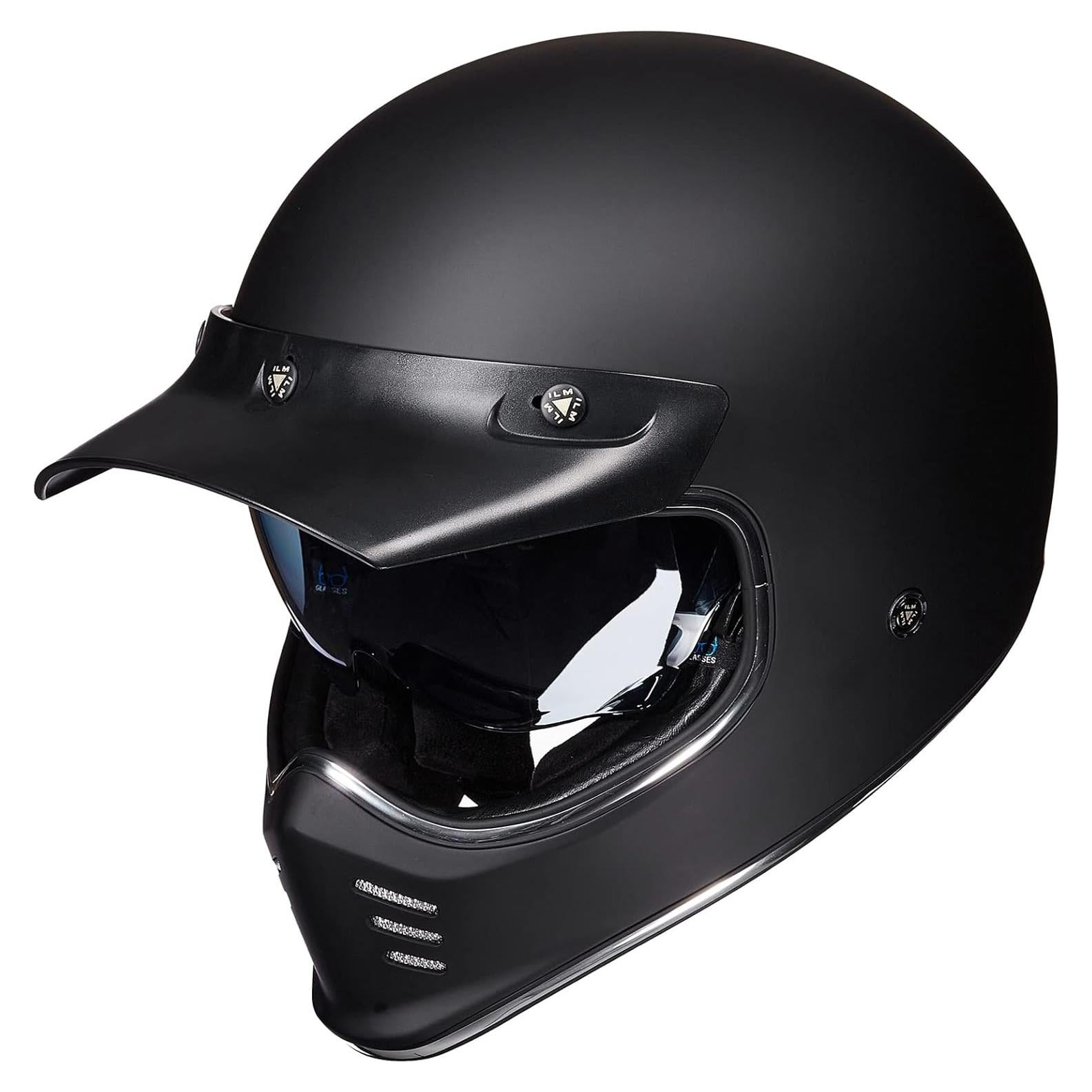 Casco Integral ILM Z502 Negro Mate XXL para Motocicleta