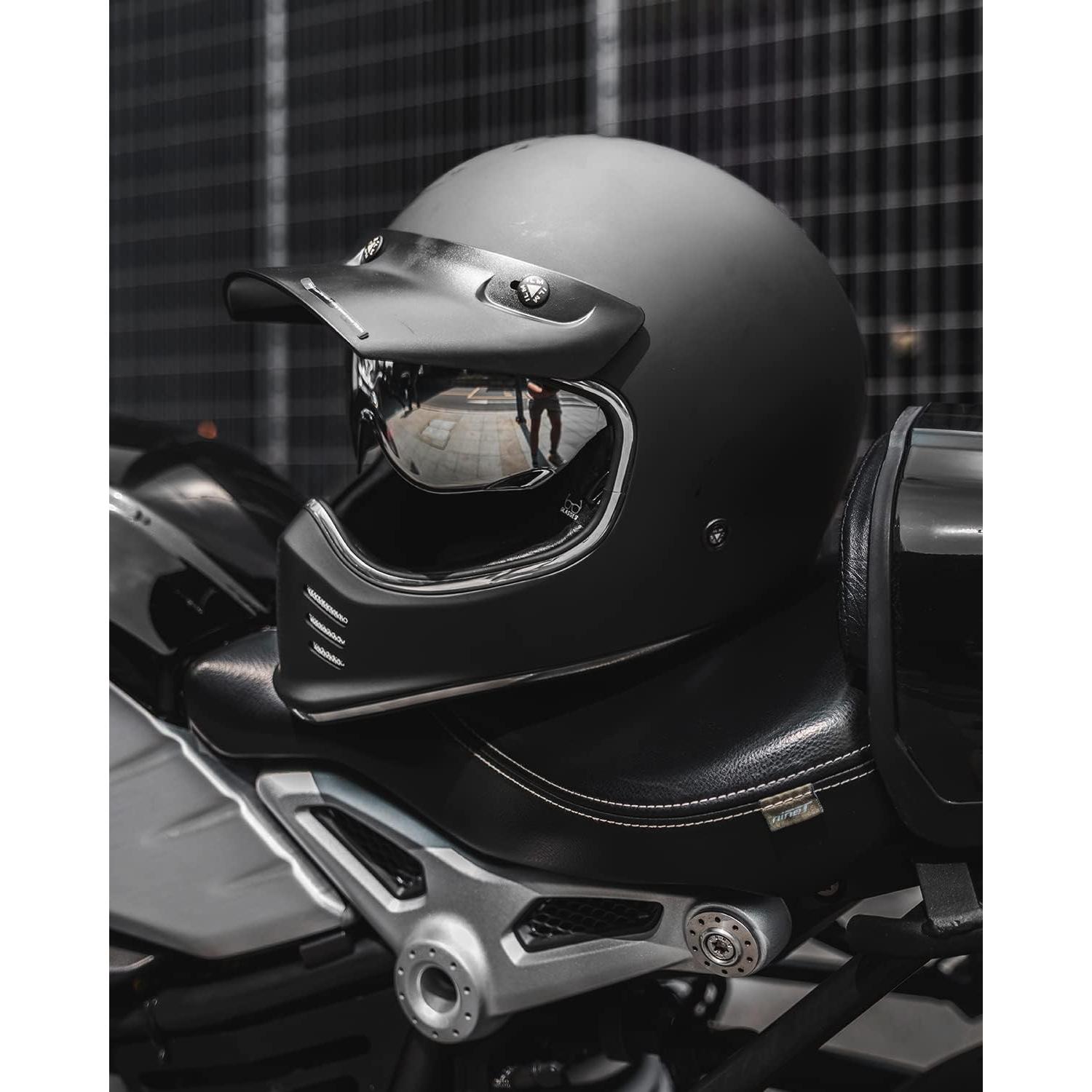 Casco Integral ILM Z502 Negro Mate XXL para Motocicleta