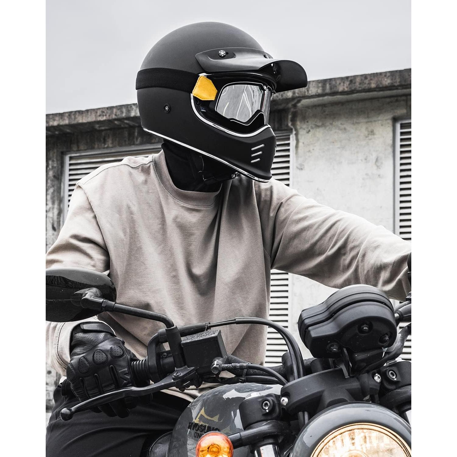 Casco Integral ILM Z502 Negro Mate XXL para Motocicleta