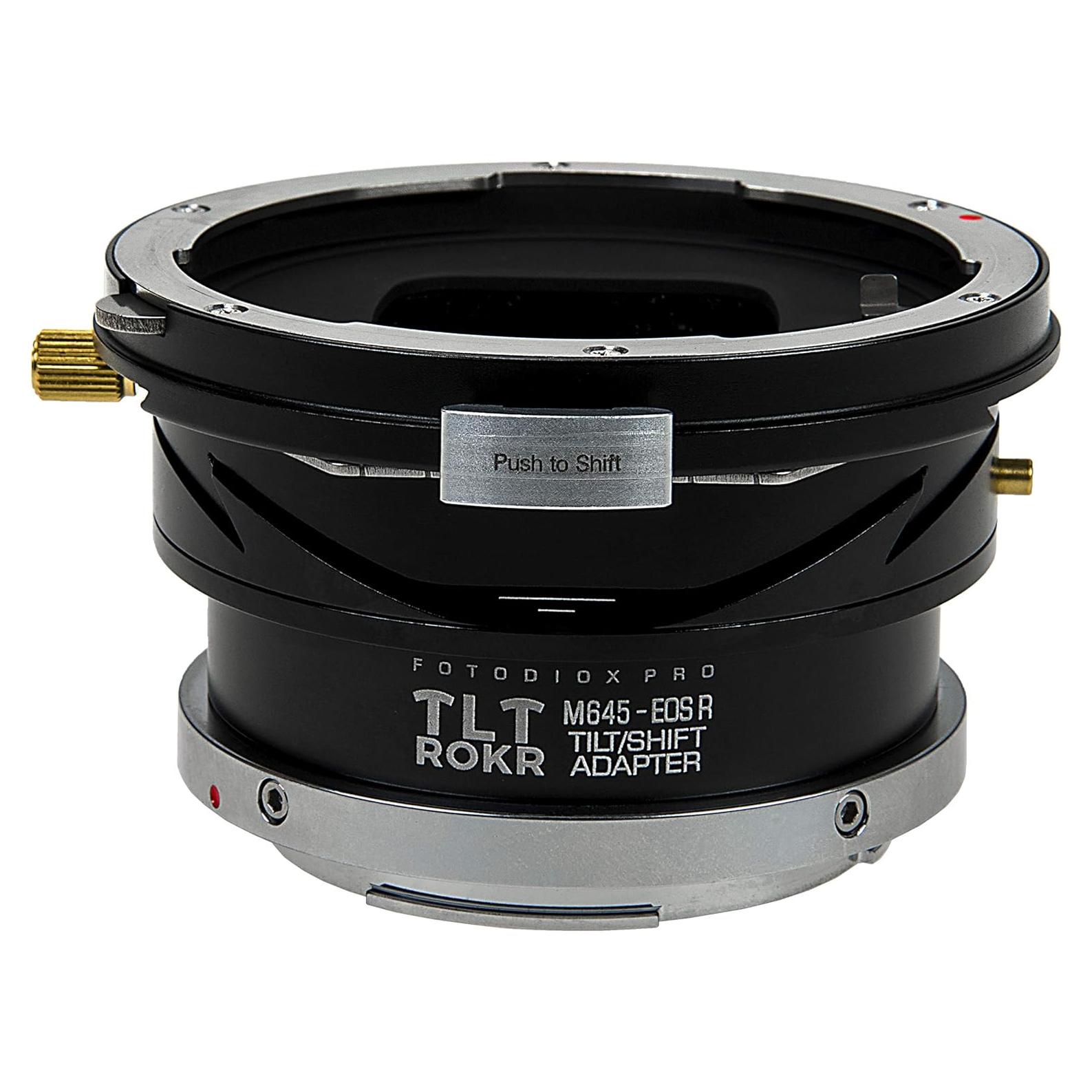 Adaptador Fotodiox Pro TLT ROKR Mamiya 645 a Canon EOS RF