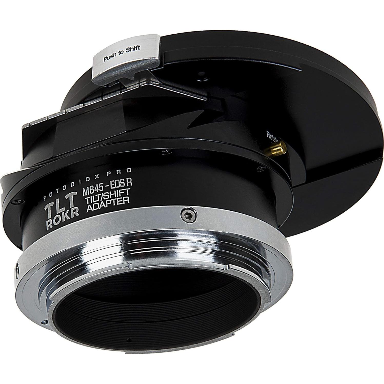 Adaptador Fotodiox Pro TLT ROKR Mamiya 645 a Canon EOS RF