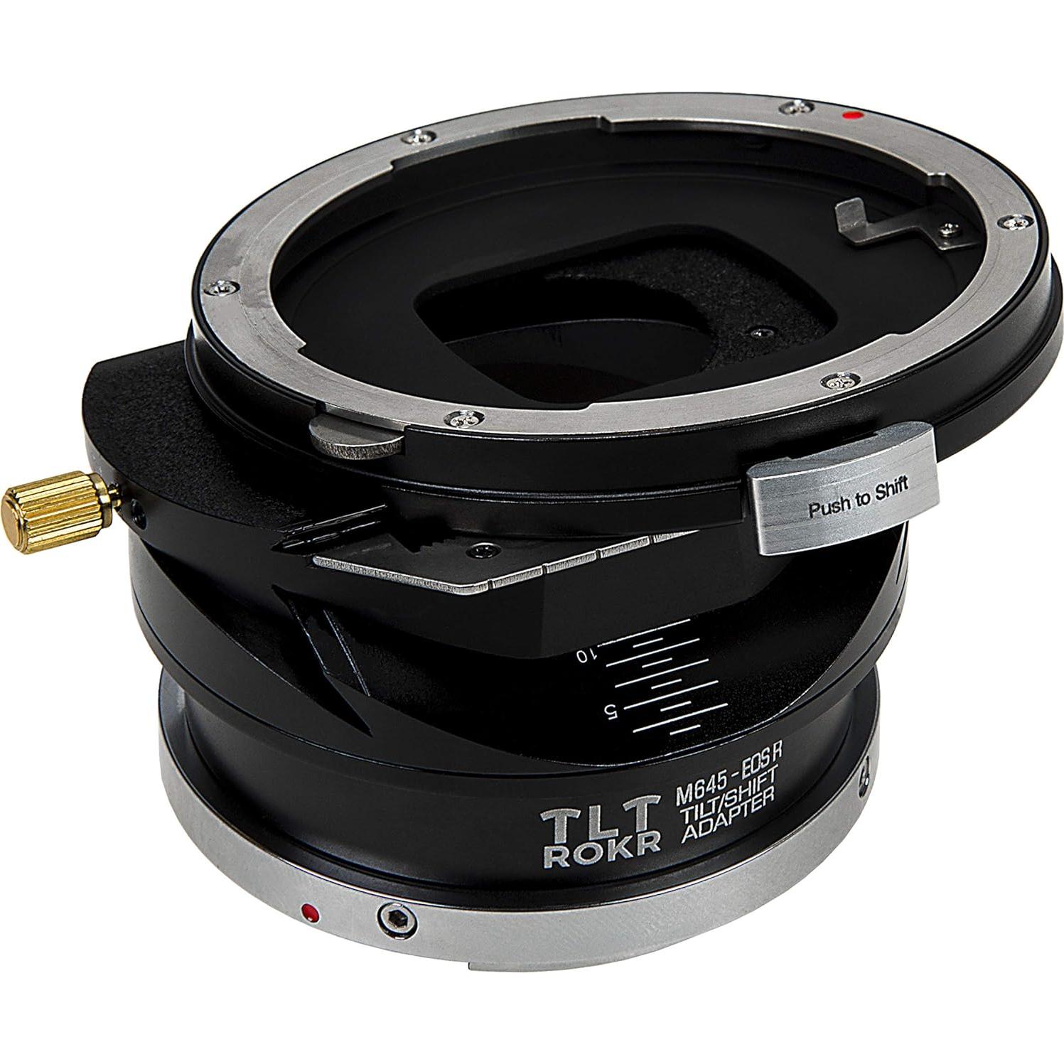 Adaptador Fotodiox Pro TLT ROKR Mamiya 645 a Canon EOS RF