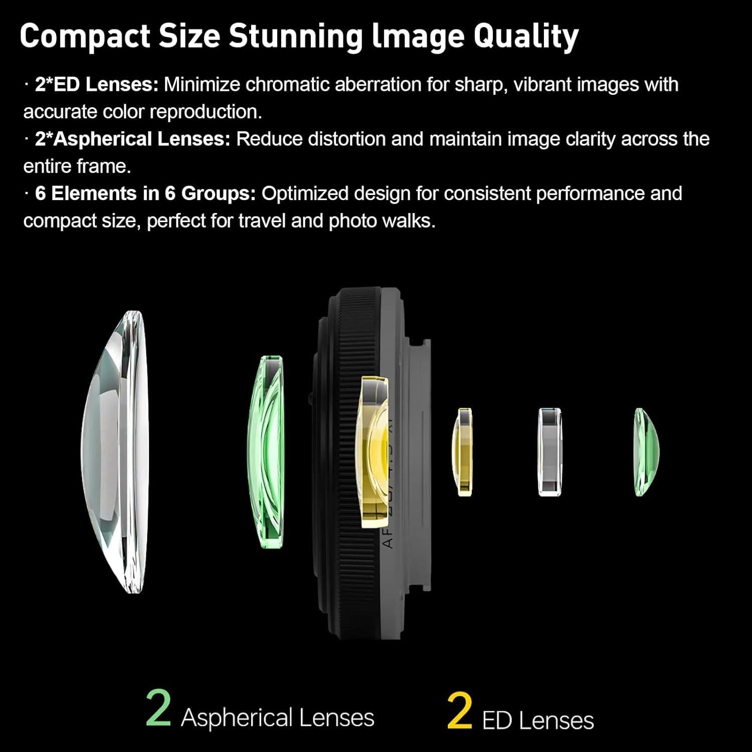 Lente Pancake VILTROX 28mm F4.5 para Fujifilm X - Enfoque Automático