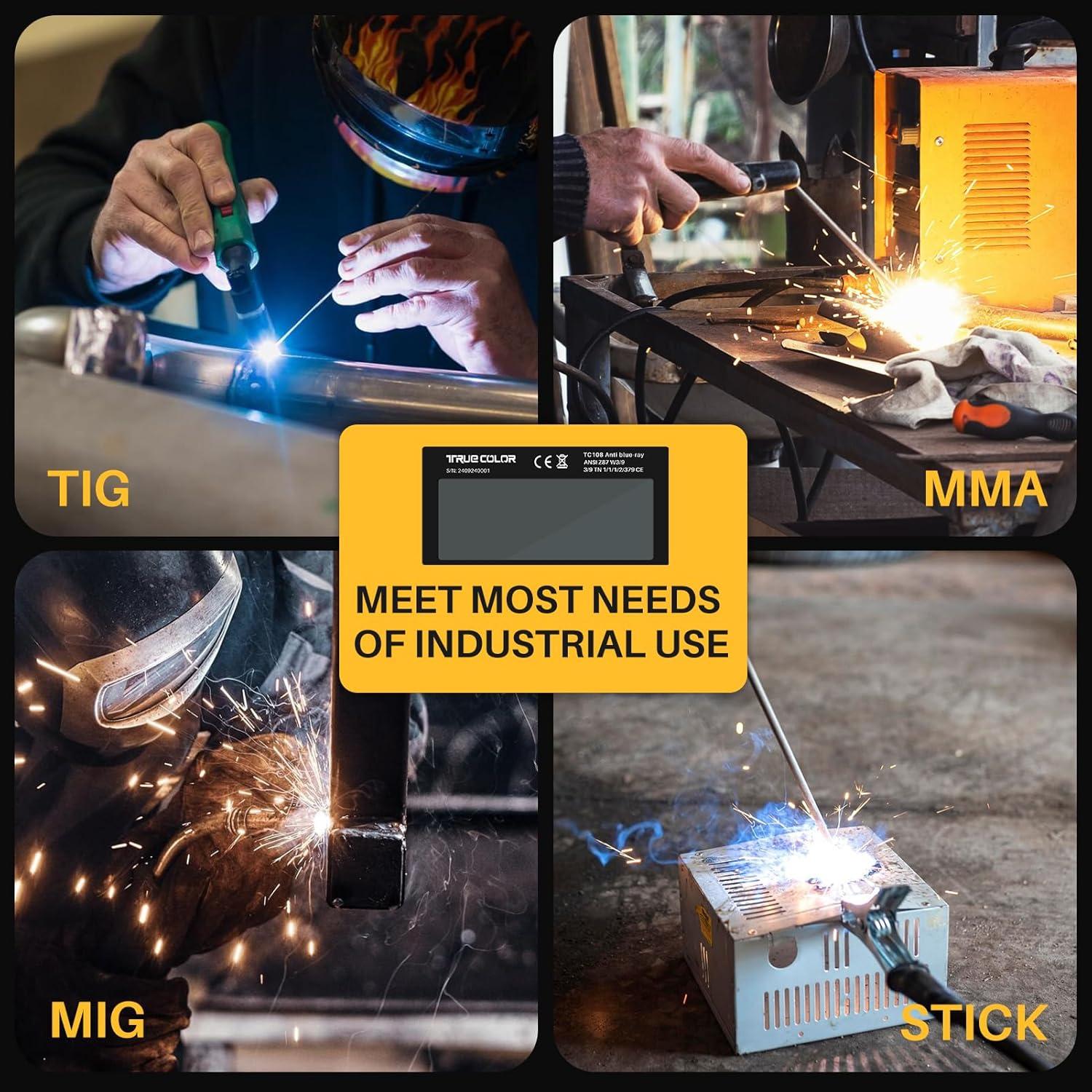 Lente de Soldadura Dorado 2x4 1/4 Inzizik Sombra 9 HD