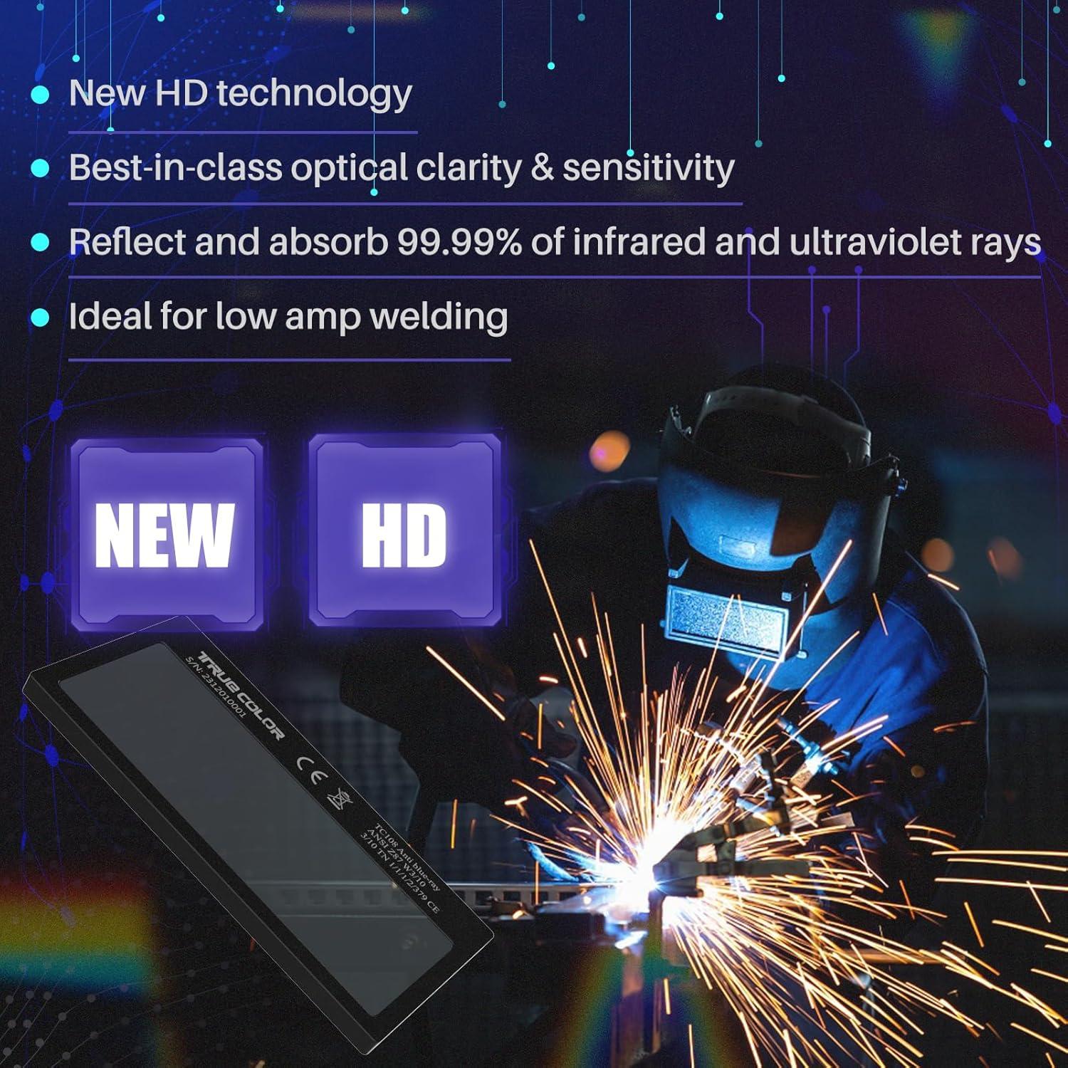 Lente de Soldadura Dorado 2x4 1/4 Inzizik Sombra 9 HD