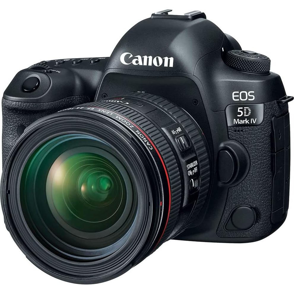 Cámara DSLR Canon EOS 5D Mark IV con Lente 24-70mm f/4L y Accesorios