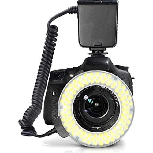 Luz Anular LED Dual Macro Canon e-TTL para Fotografía