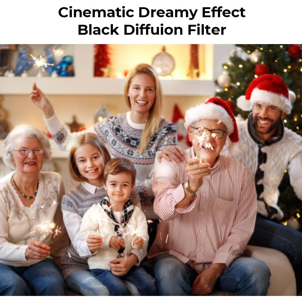 K&F CONCEPT 40.5mm Black Diffusion 1/8 Filter Mist Cinematic Effect Lens Filter with 28 Multi-Layer Coatings Waterproof/Scratch Resistant for Video/Vlog/Portrait Photography (Nano-X Series)