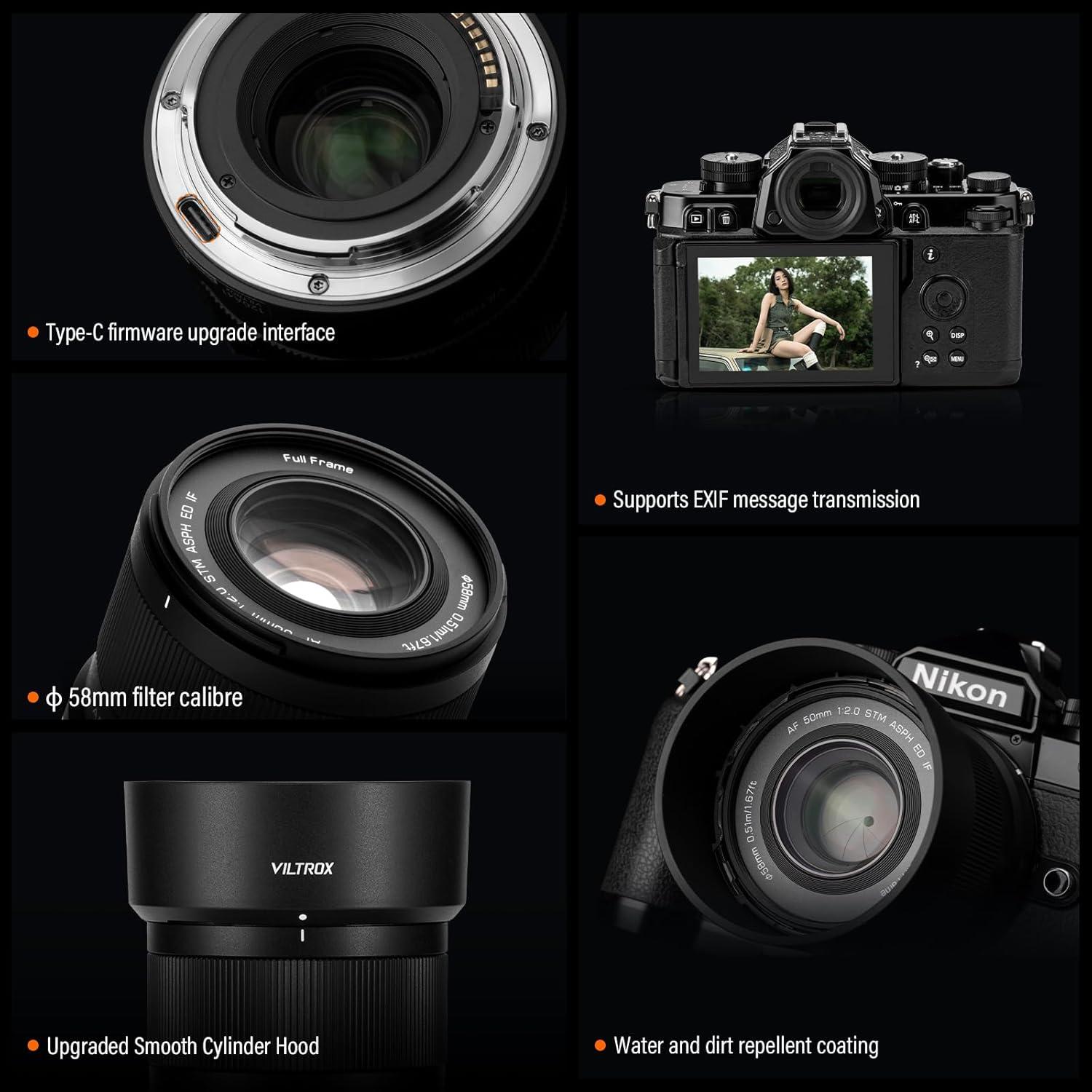 Lente Viltrox 50mm F2.0 para Cámara Nikon Montura Z