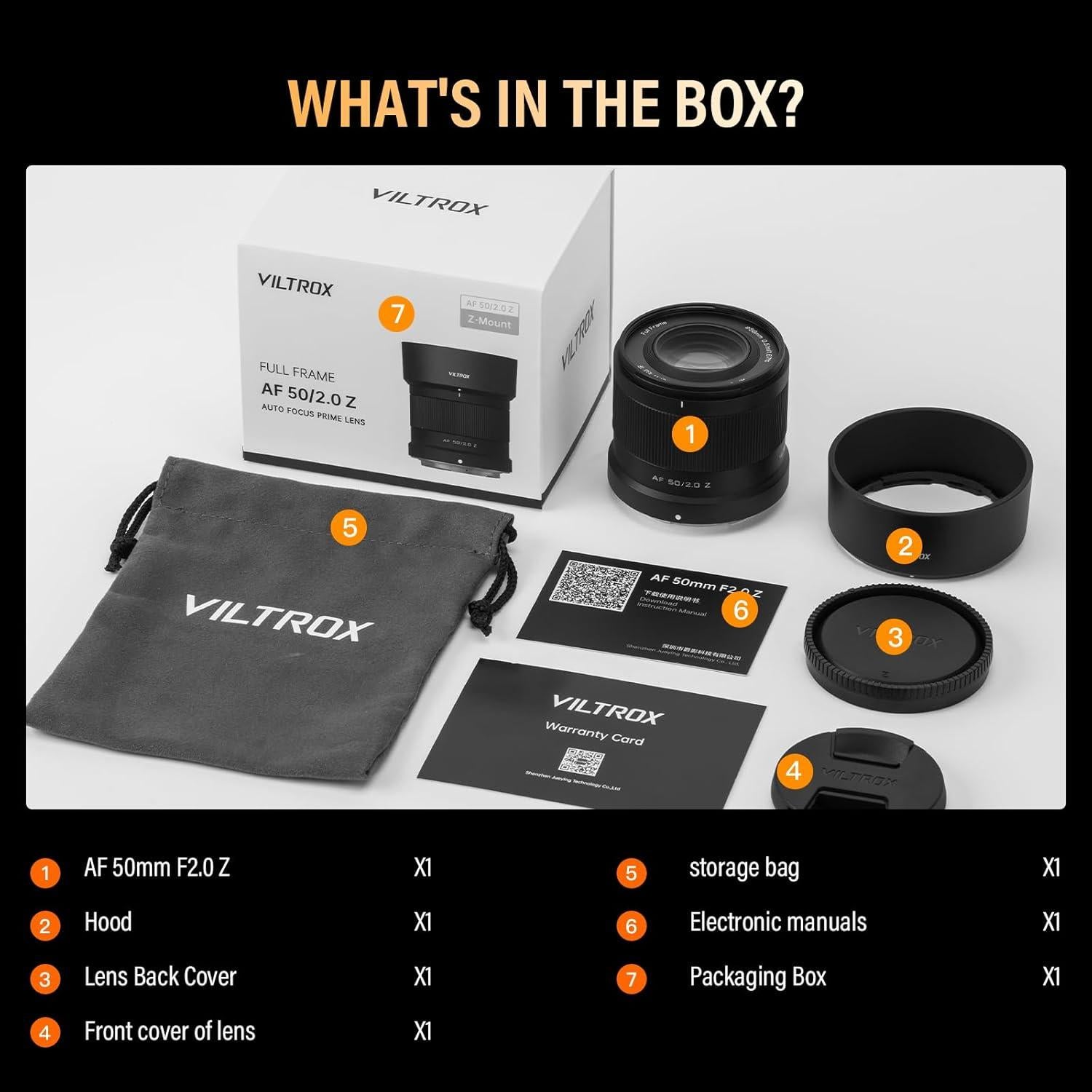 Lente Viltrox 50mm F2.0 para Cámara Nikon Montura Z