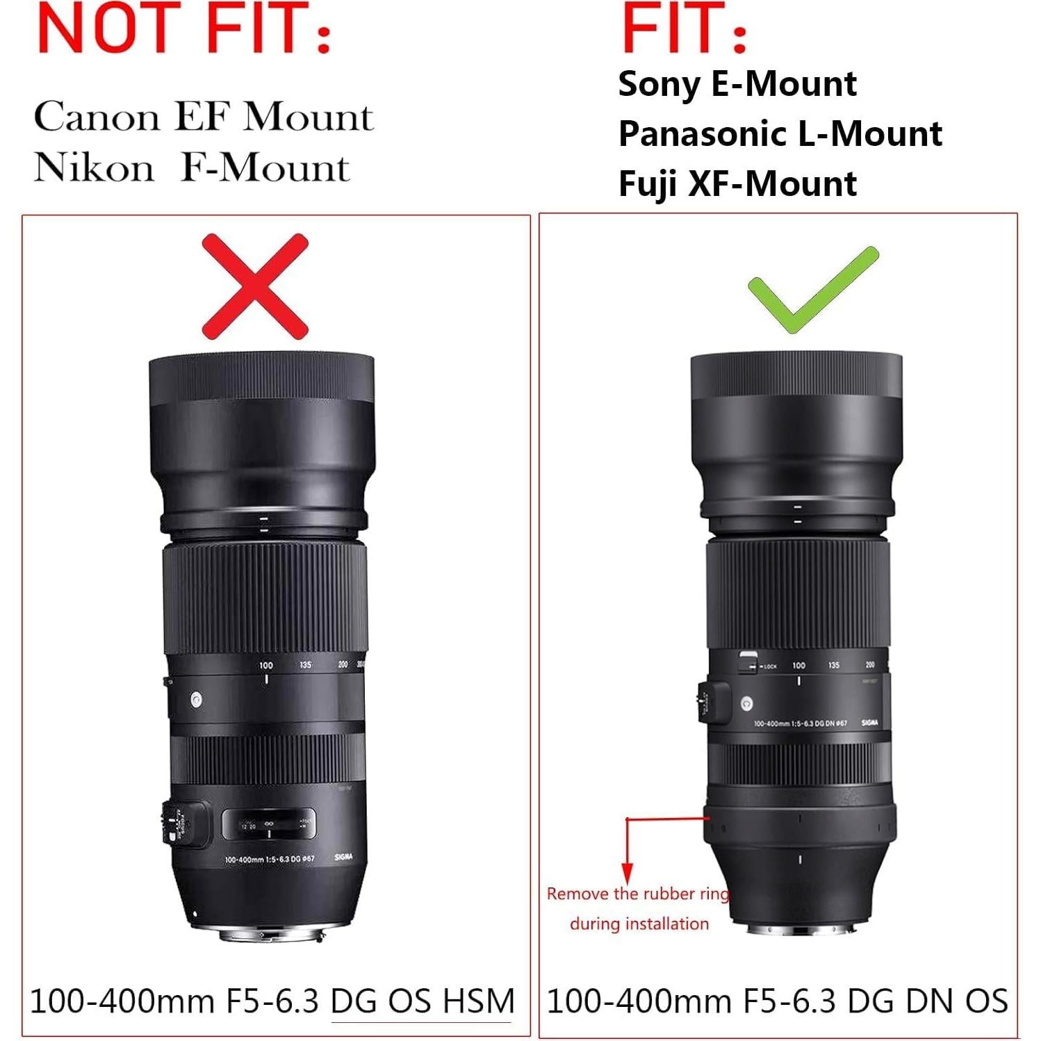 Base de Reemplazo Haoge LMR-SM140S para Lente Sigma 100-400mm