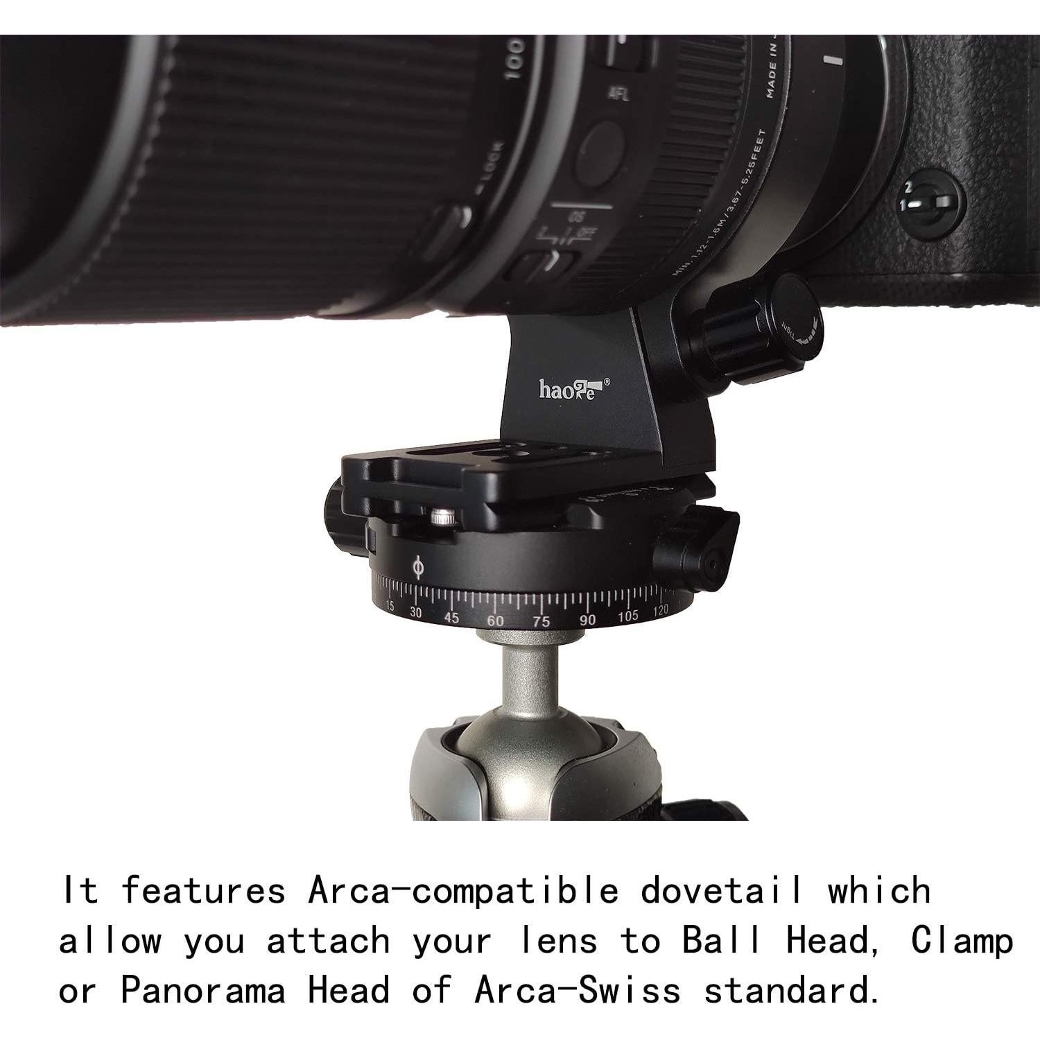 Base de Reemplazo Haoge LMR-SM140S para Lente Sigma 100-400mm