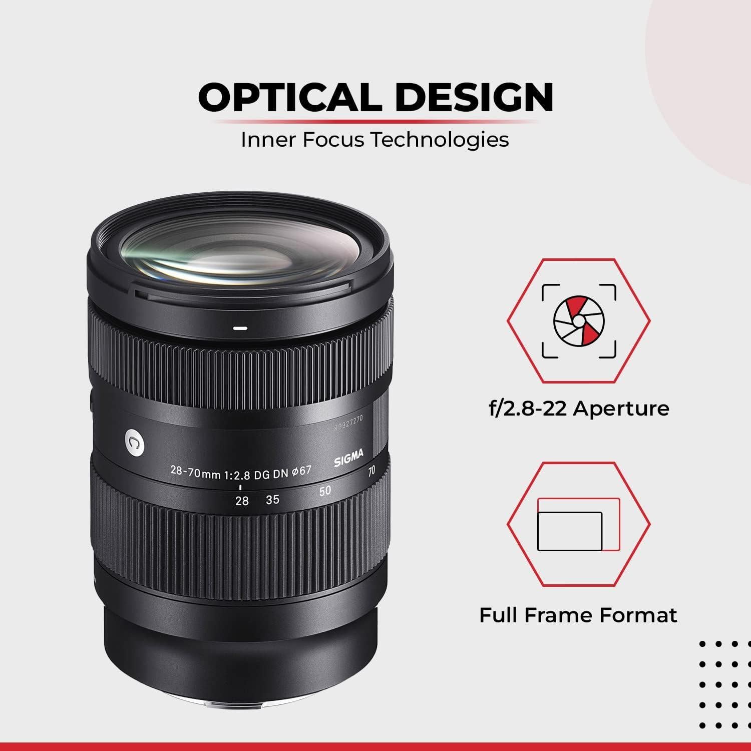 Lente Sigma 28-70mm f/2.8 DG DN para Sony E + Disco Duro 1TB + SD 64GB