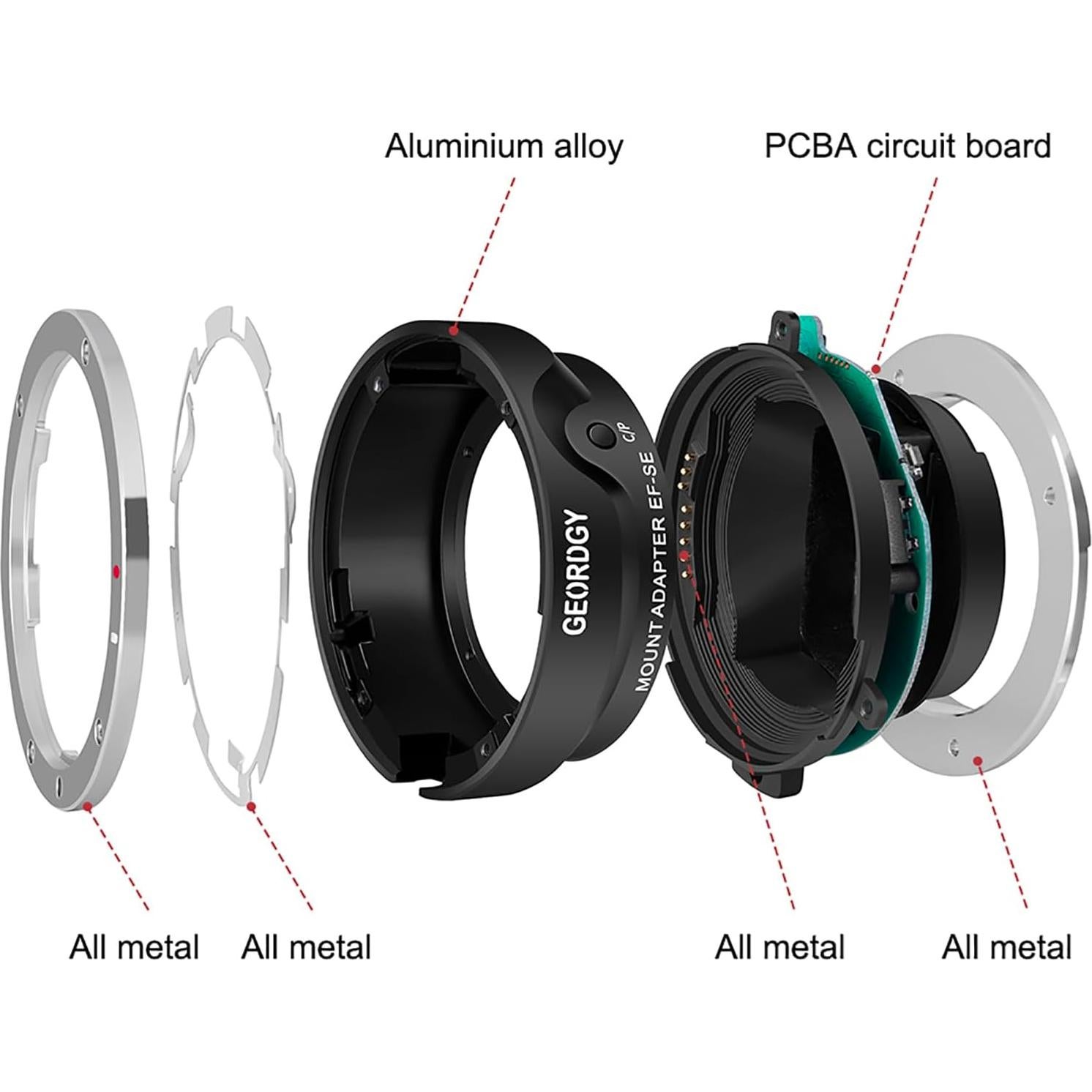 Adaptador de Montura de Lente Canon EF a Sony E - GEORDGY