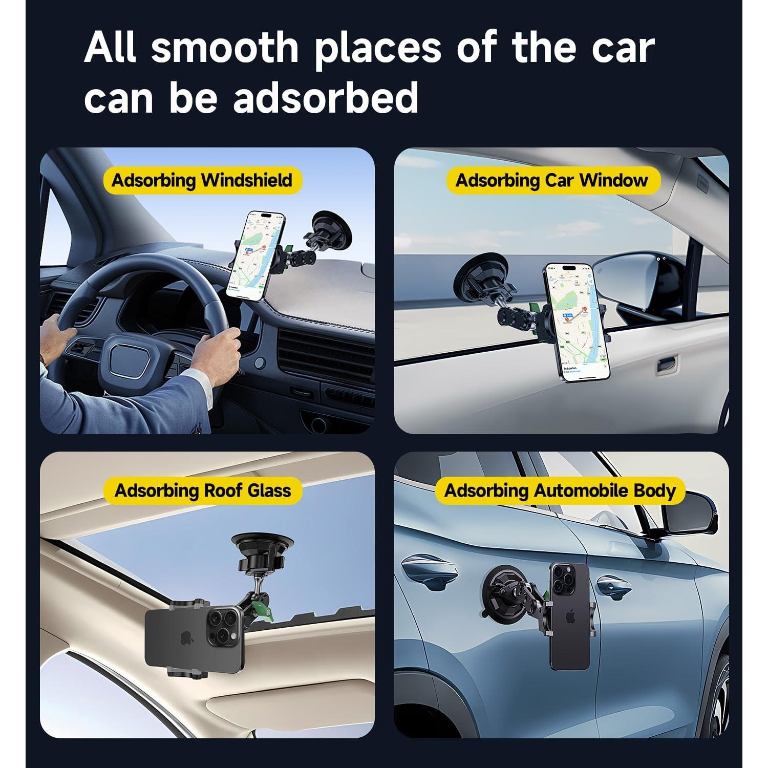 Soporte para Teléfono de Coche MAGIC JOHN Ajustable 360°