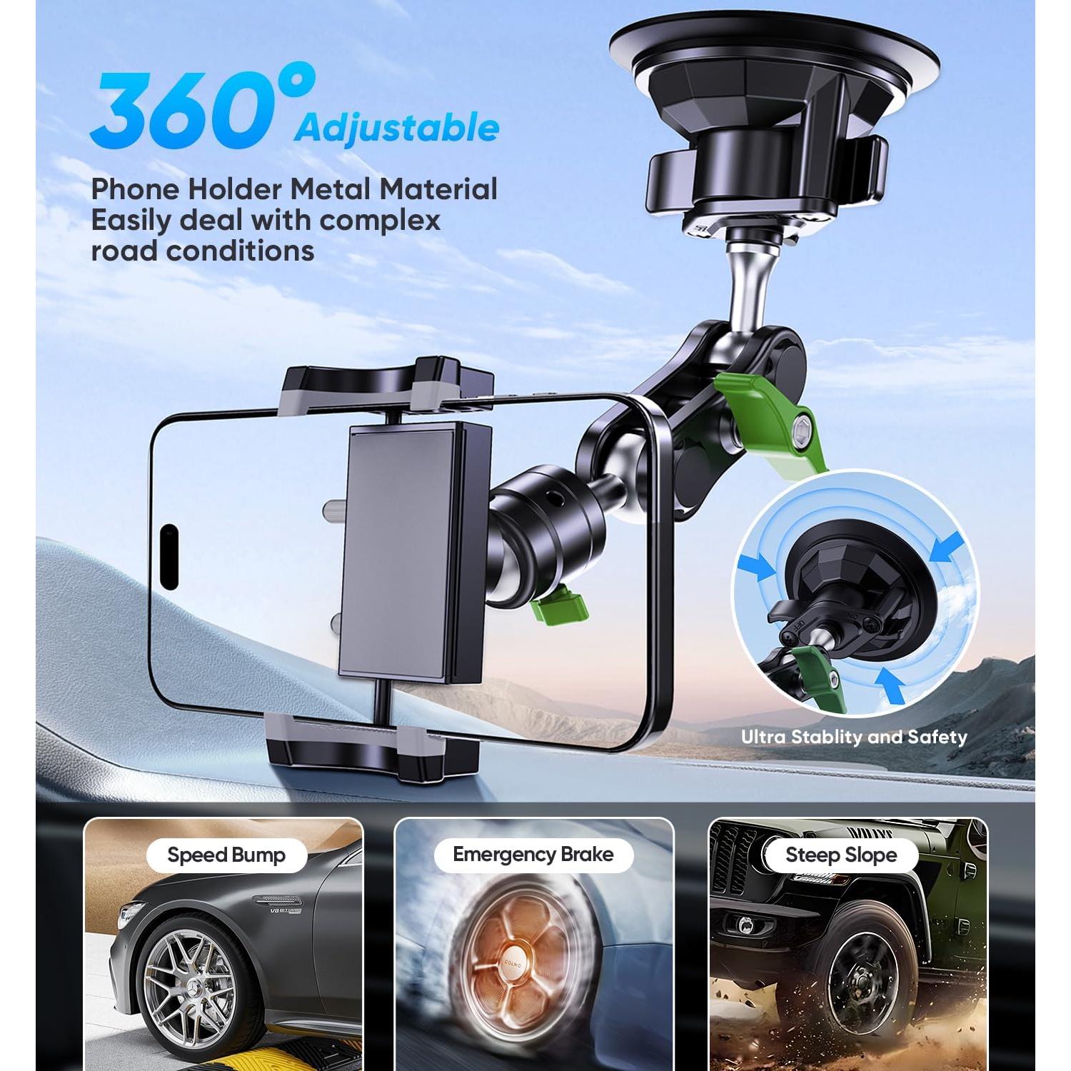 Soporte para Teléfono de Coche MAGIC JOHN Ajustable 360°