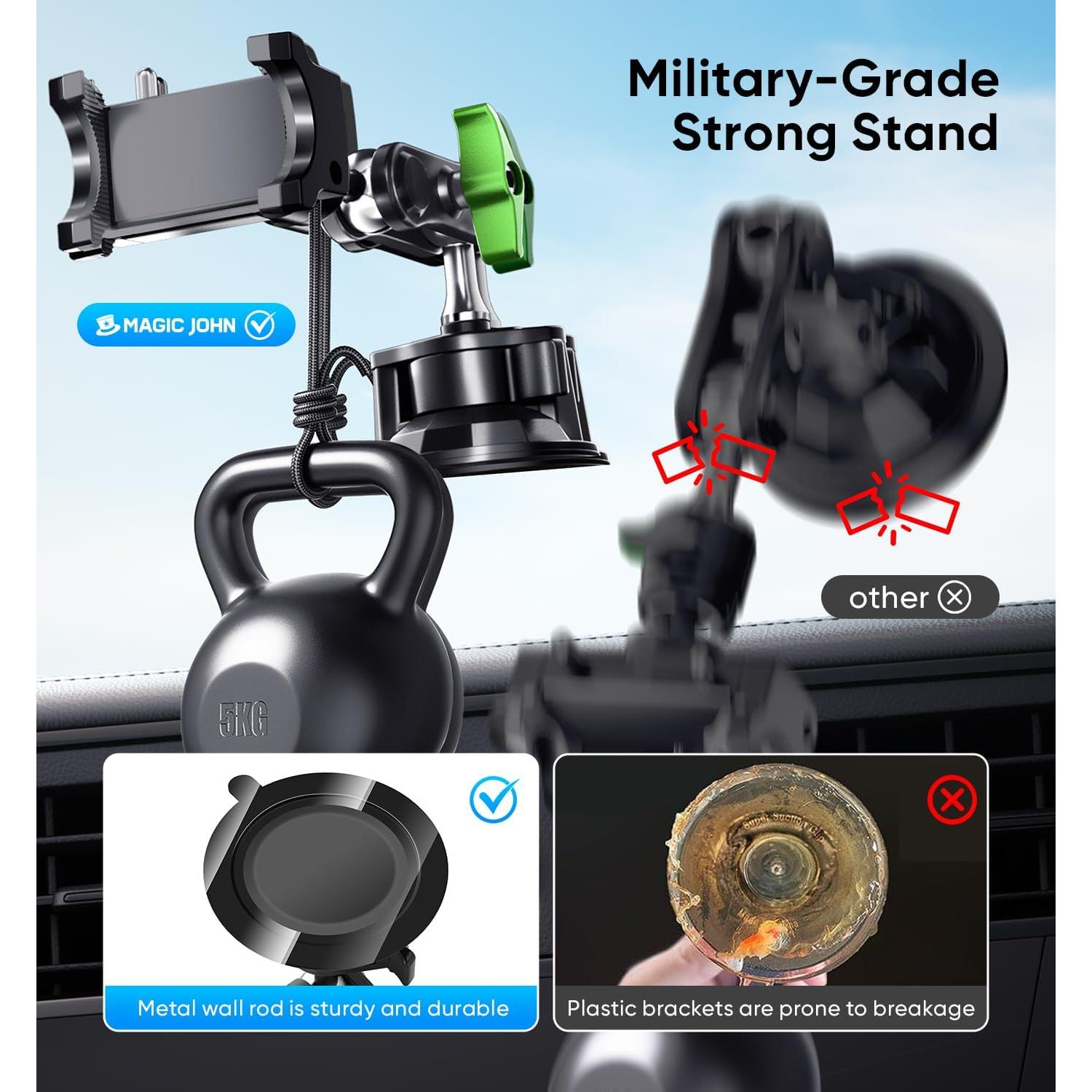 Soporte para Teléfono de Coche MAGIC JOHN Ajustable 360°