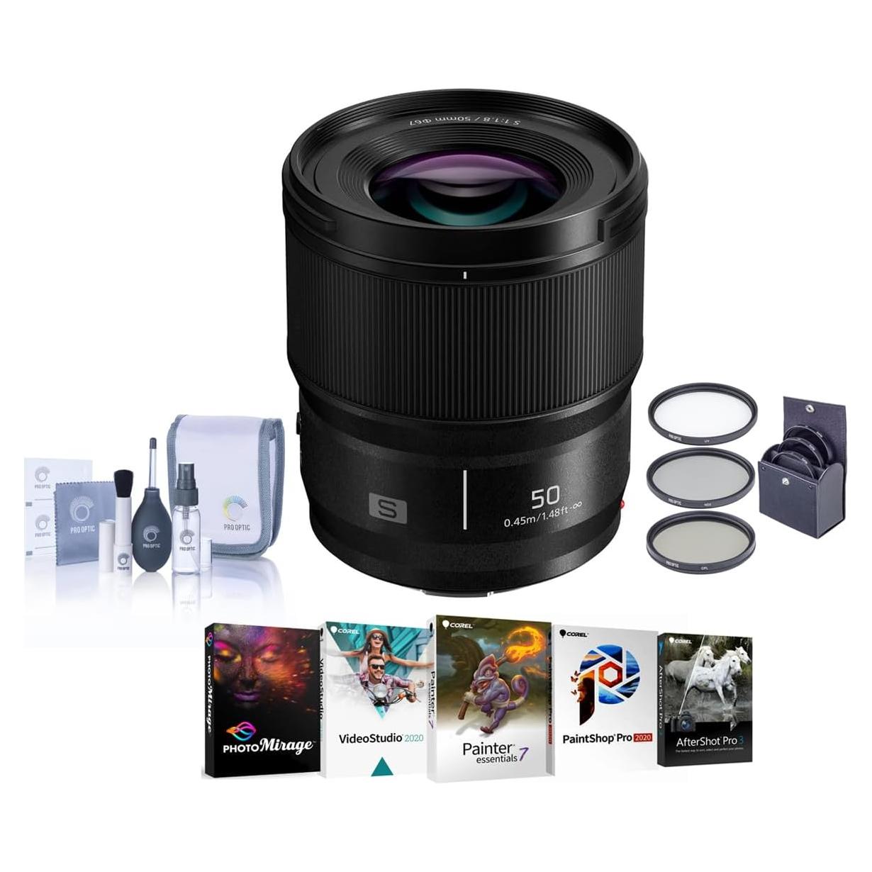 Lente Panasonic LUMIX S 50mm f/1.8 para L-Mount con filtros