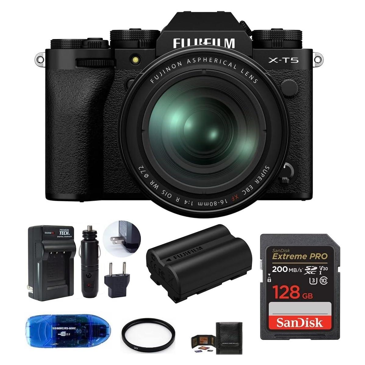 Cámara Digital Sin Espejo Fujifilm X-T5 con Lente 16-80mm