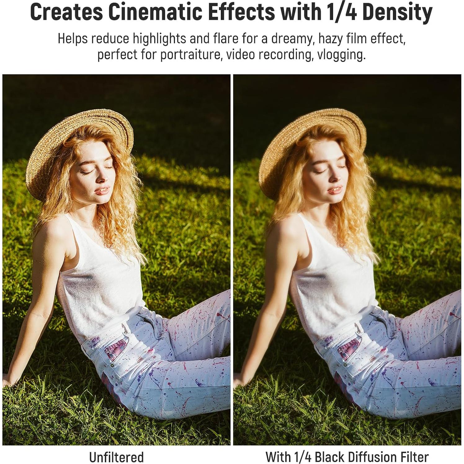 Filtro de Difusión Negra NEEWER 1/4 para Cámaras Fujifilm X100